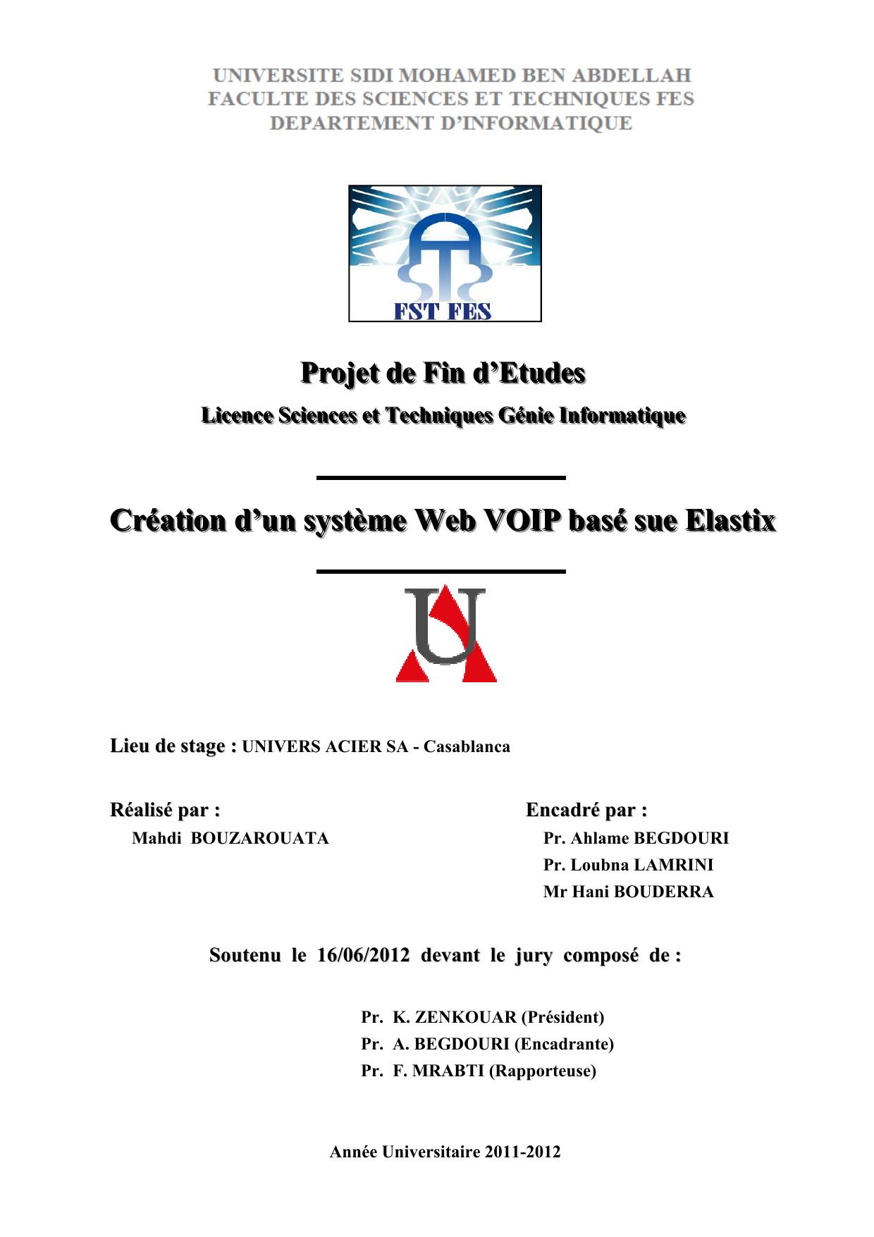Création d'un système Web VOIP basé sur Elastix Final