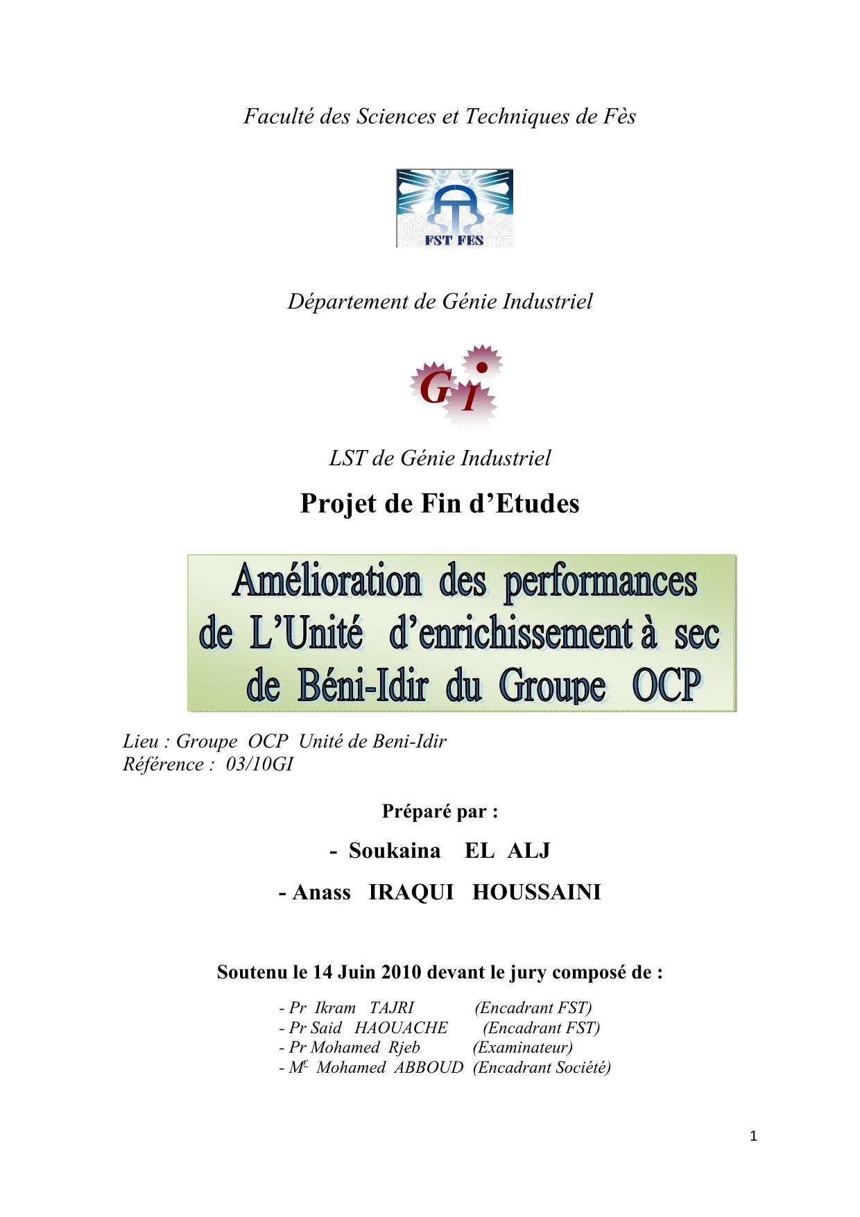 Amélioration des performances de l'unité d'enrichissement à sec de Béni-Idir du Groupe OCP