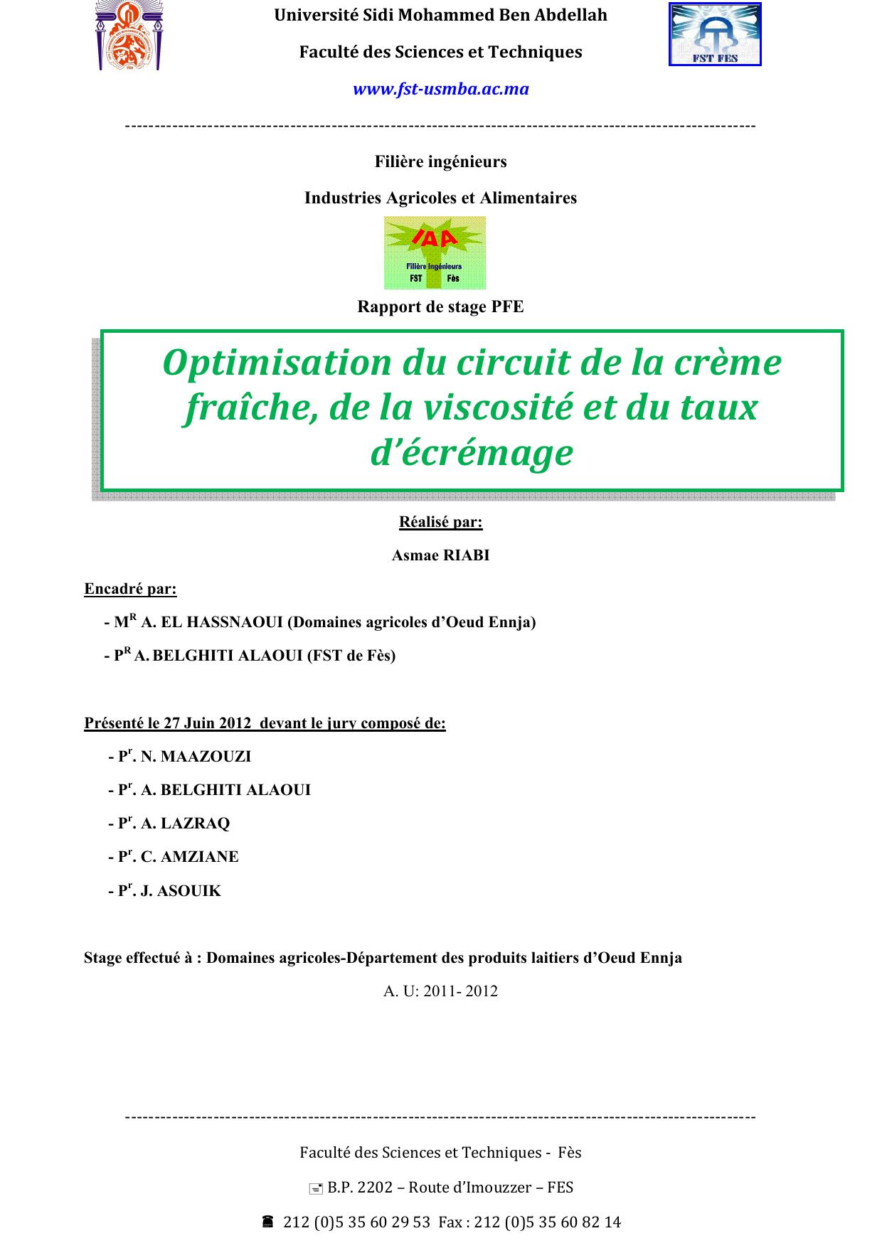 Optimisation du circuit de la crème fraîche, de la viscosité et du taux d’écrémage