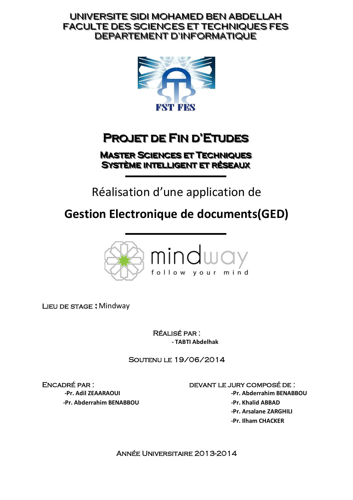 Réalisation d’une application de Gestion Electronique de documents(GED)