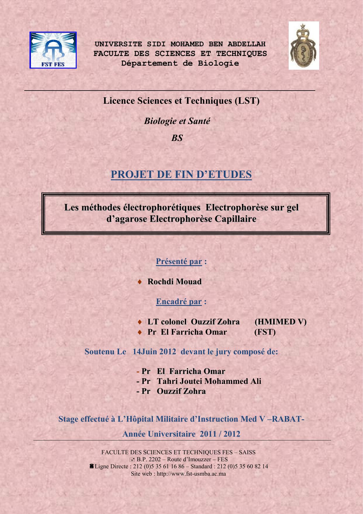 Les méthodes électrophorétiques Electrophorèse sur gel d'agarose Electrophorèse Capillaire