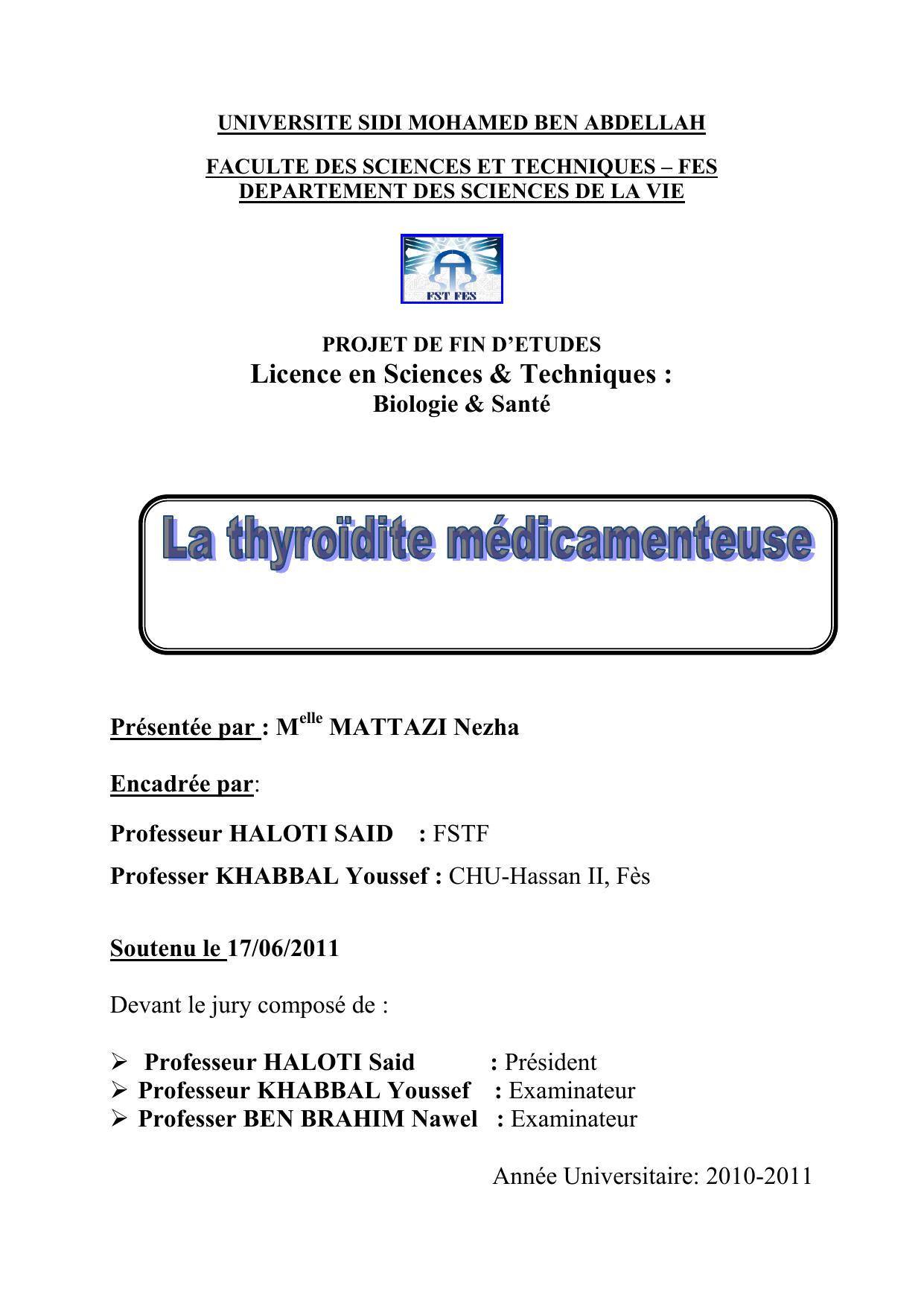 La Thyroide medicamenteuse