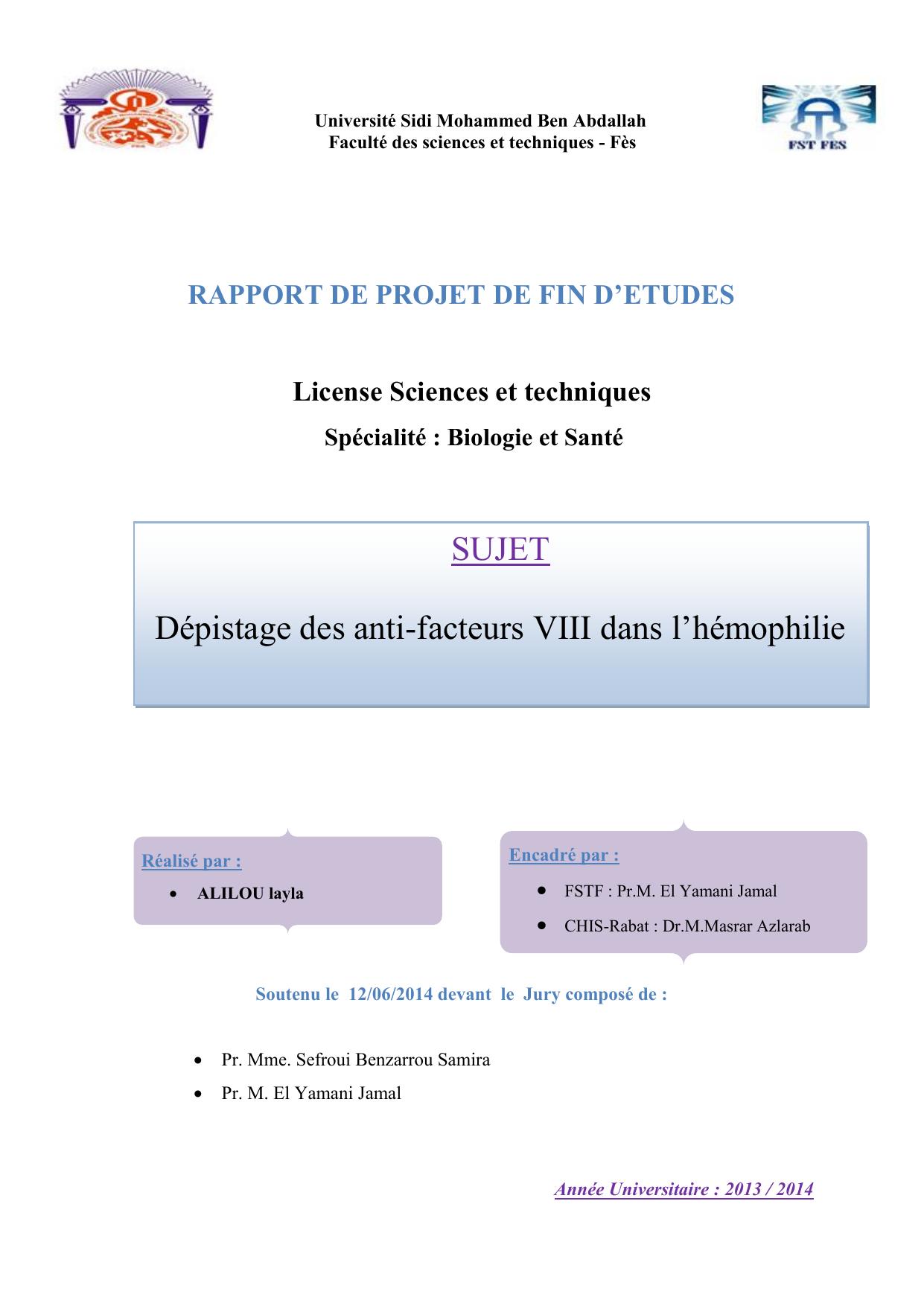 Dépistage des anti-facteurs VIII dans l’hémophilie