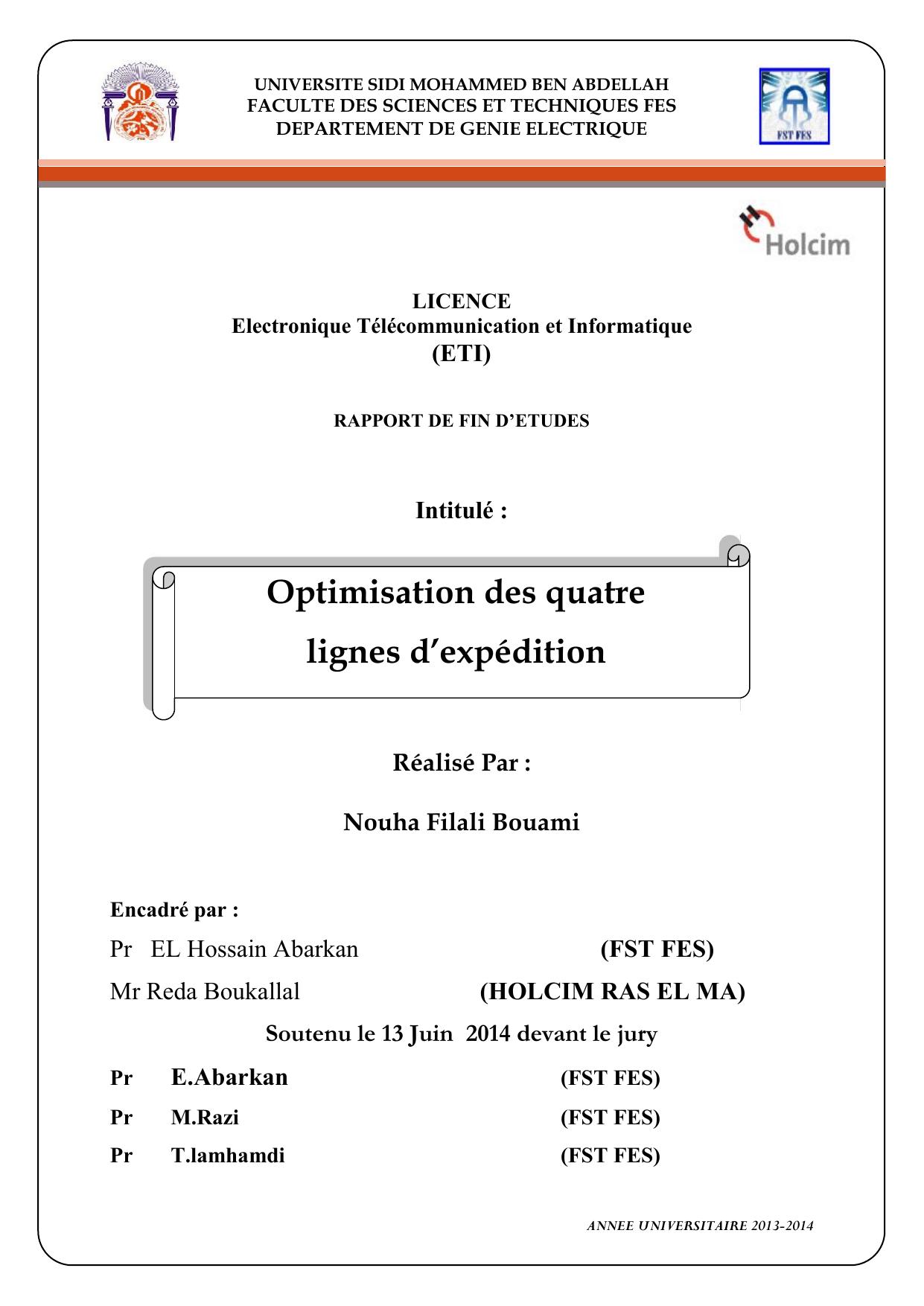 Optimisation des quatre lignes d’expédition