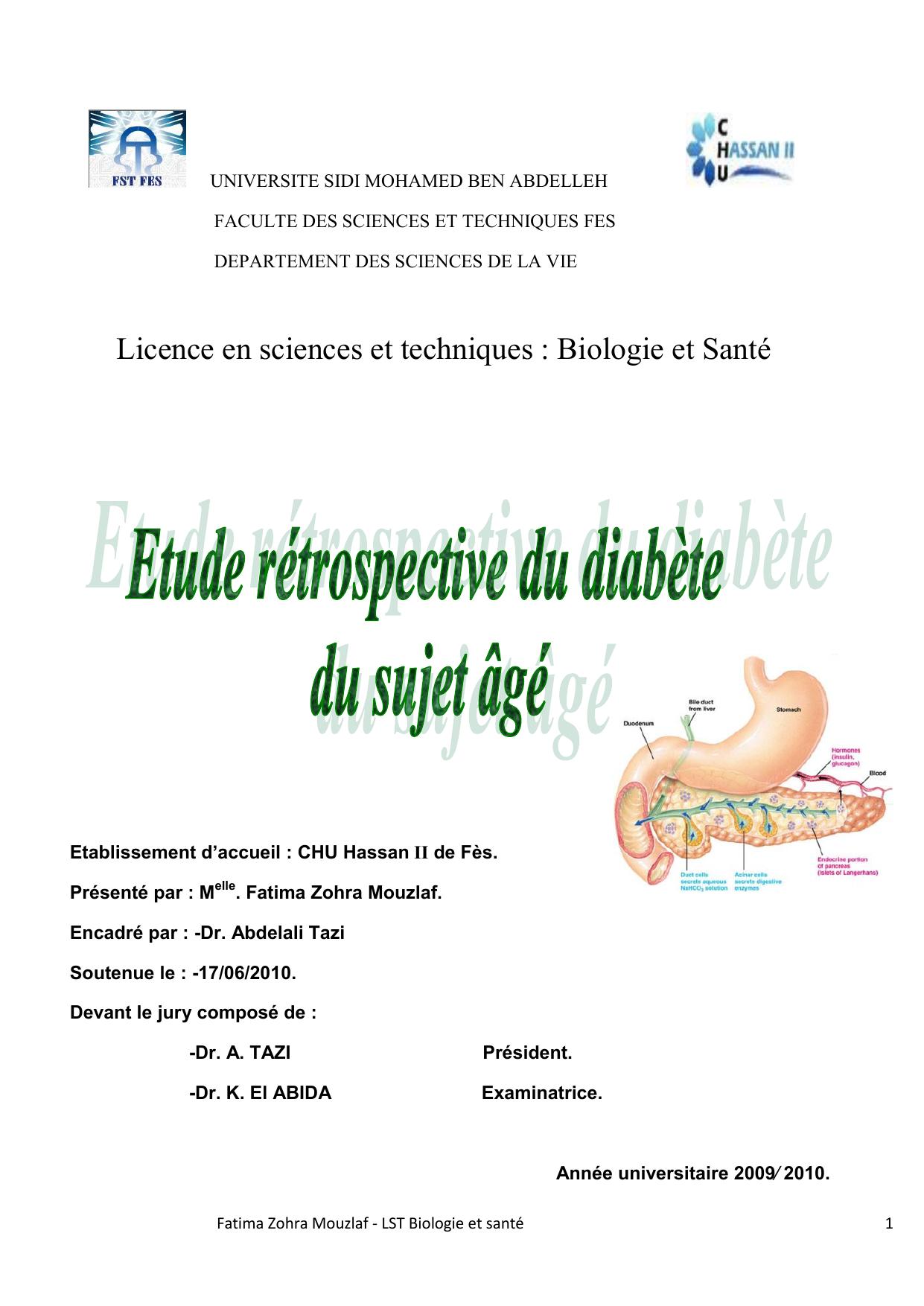 Etude rétrospective du diabète du sujet âgé