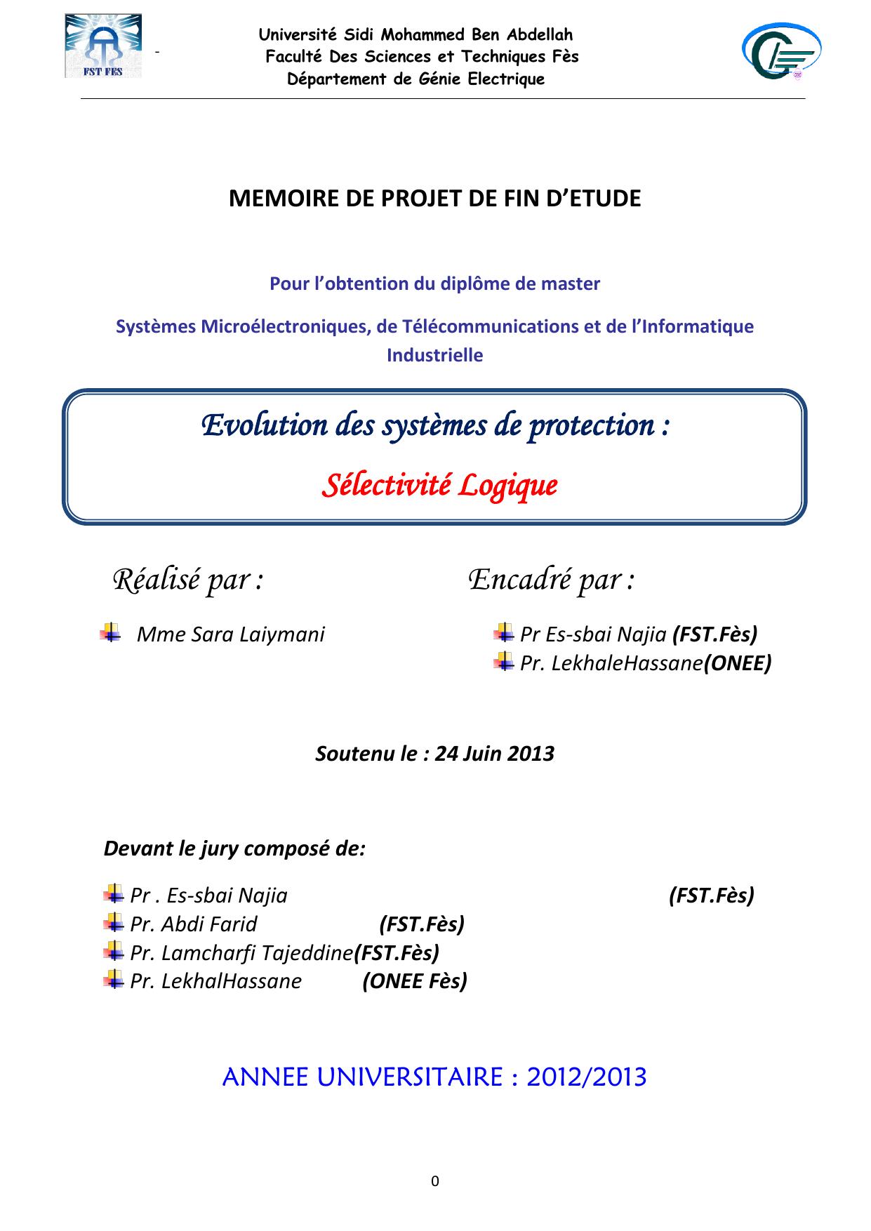 Evolution des systèmes de protection : Sélectivité Logique