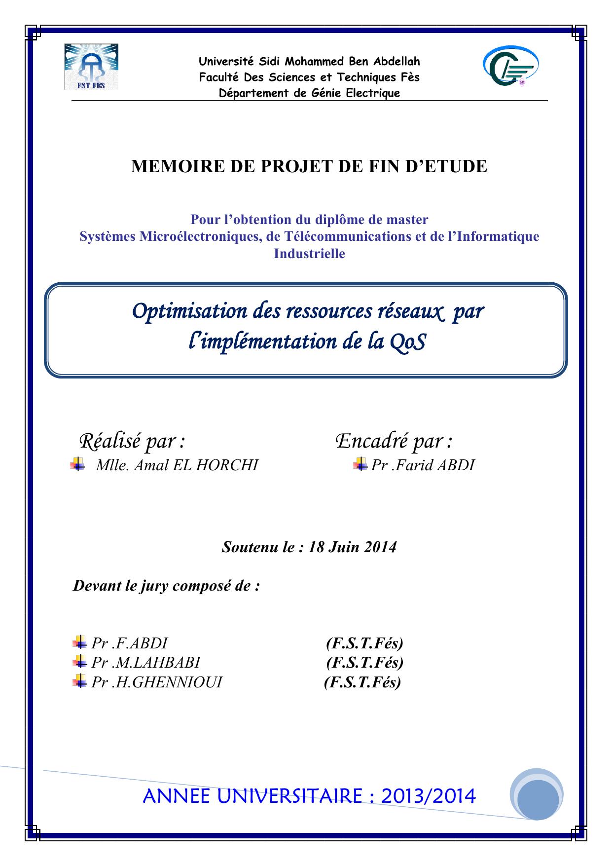 Optimisation des ressources réseaux par l’implémentation de la QoS