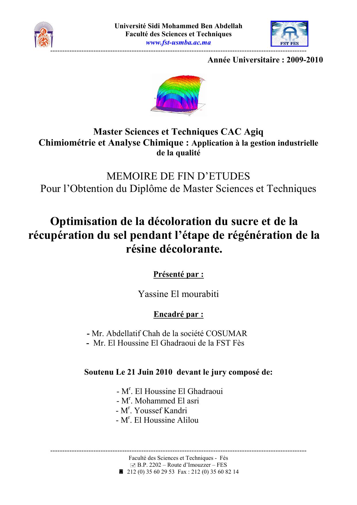 Optimisation de la décoloration du sucre et de la récupération du sel pendant l’étape de régénération de la résine décolorante