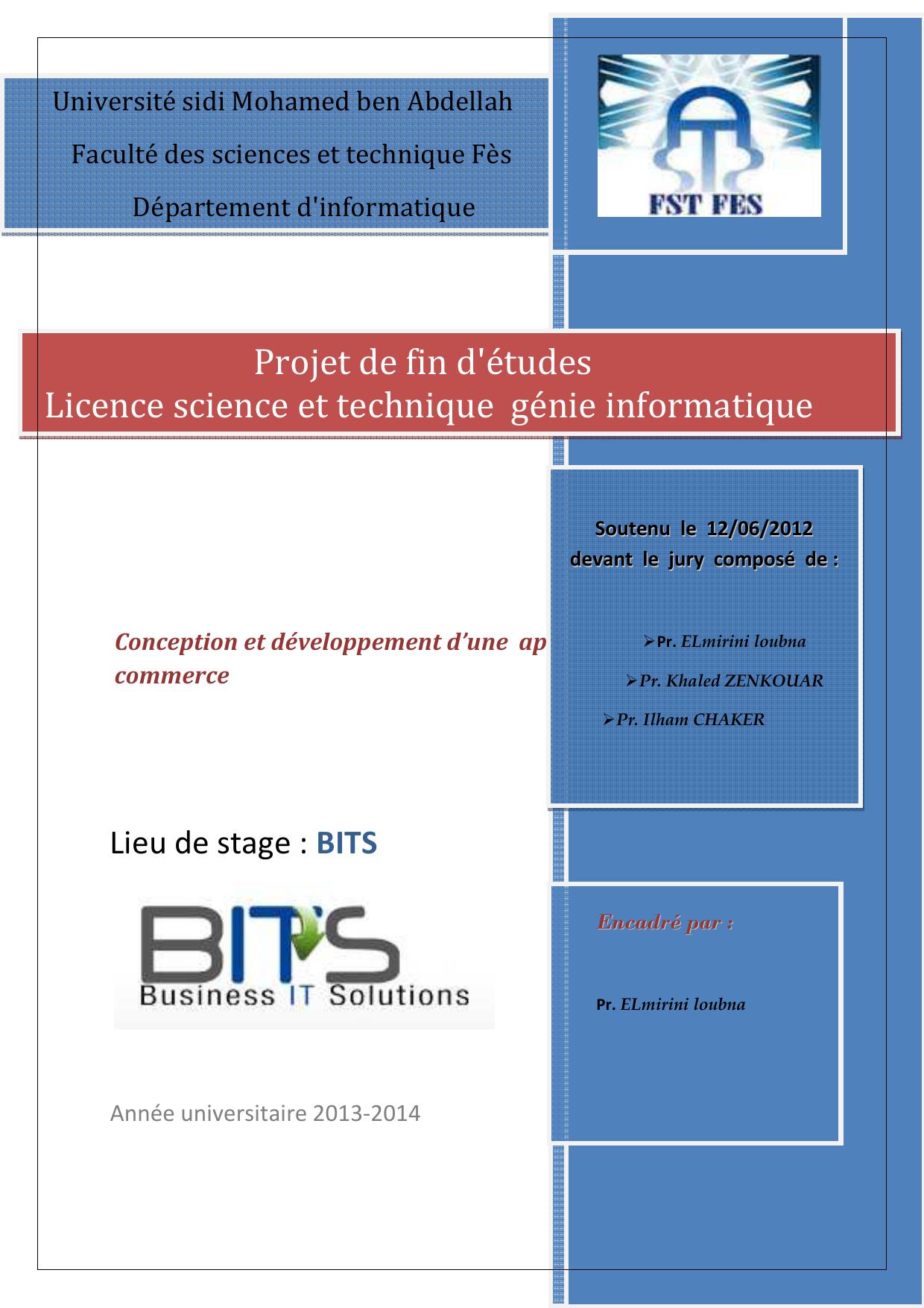 Conception et développement d’une application web de ecommerce