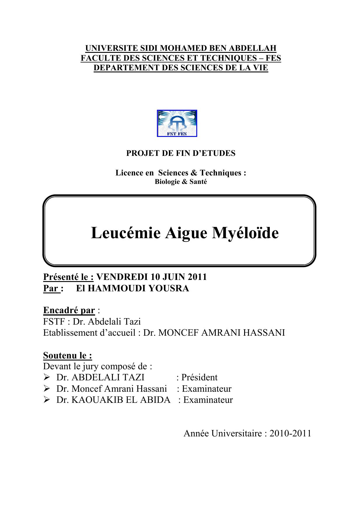 Leucémie Aigue Myéloïde