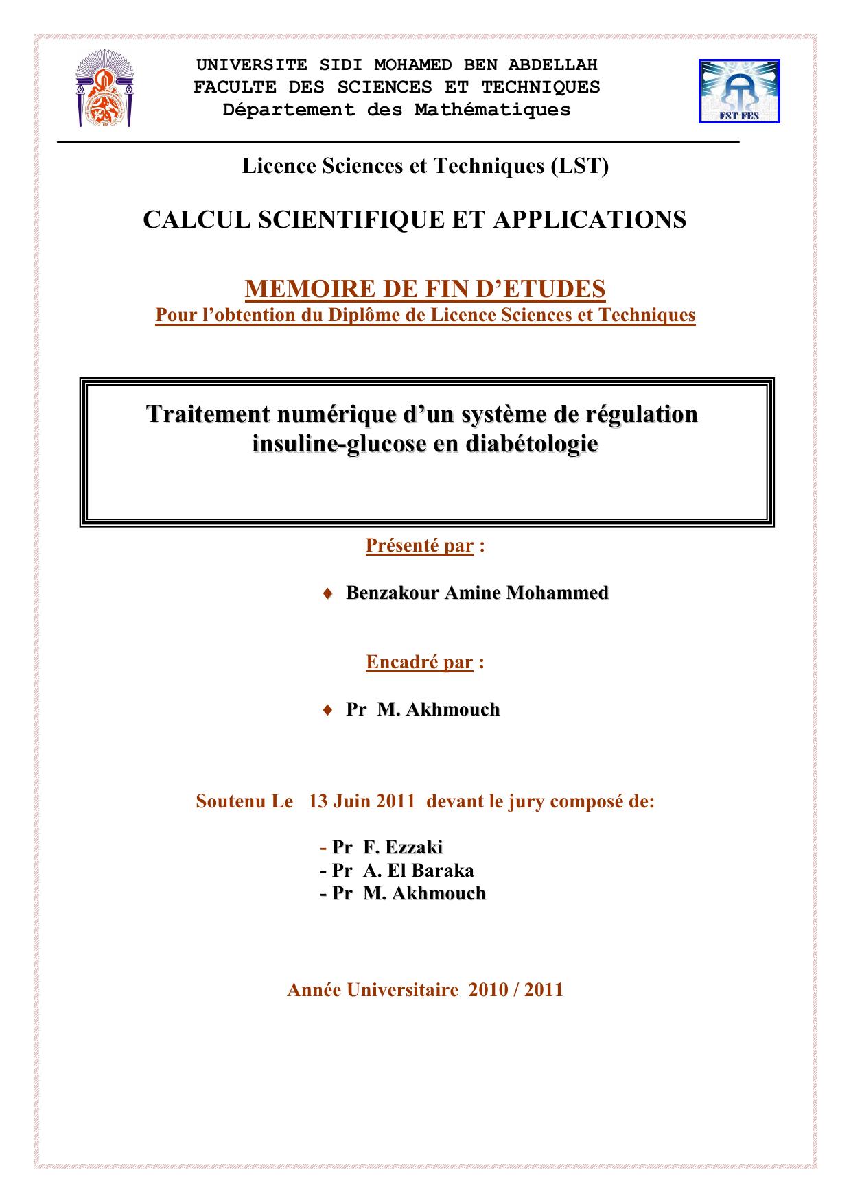 Traitement numérique d’un système de régulation insuline-glucose en diabétologie