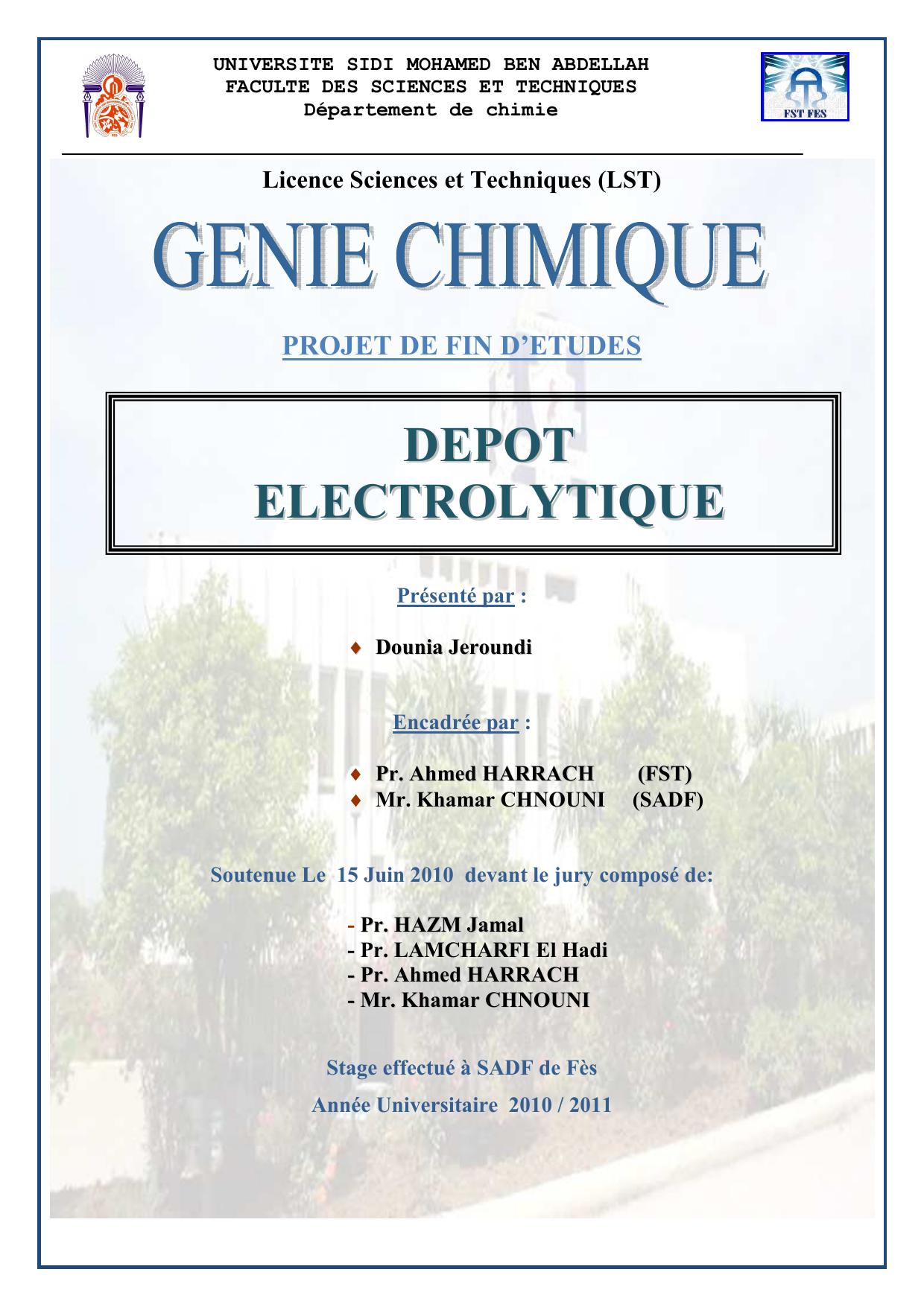 DEPOT ELECTROLYTIQUE