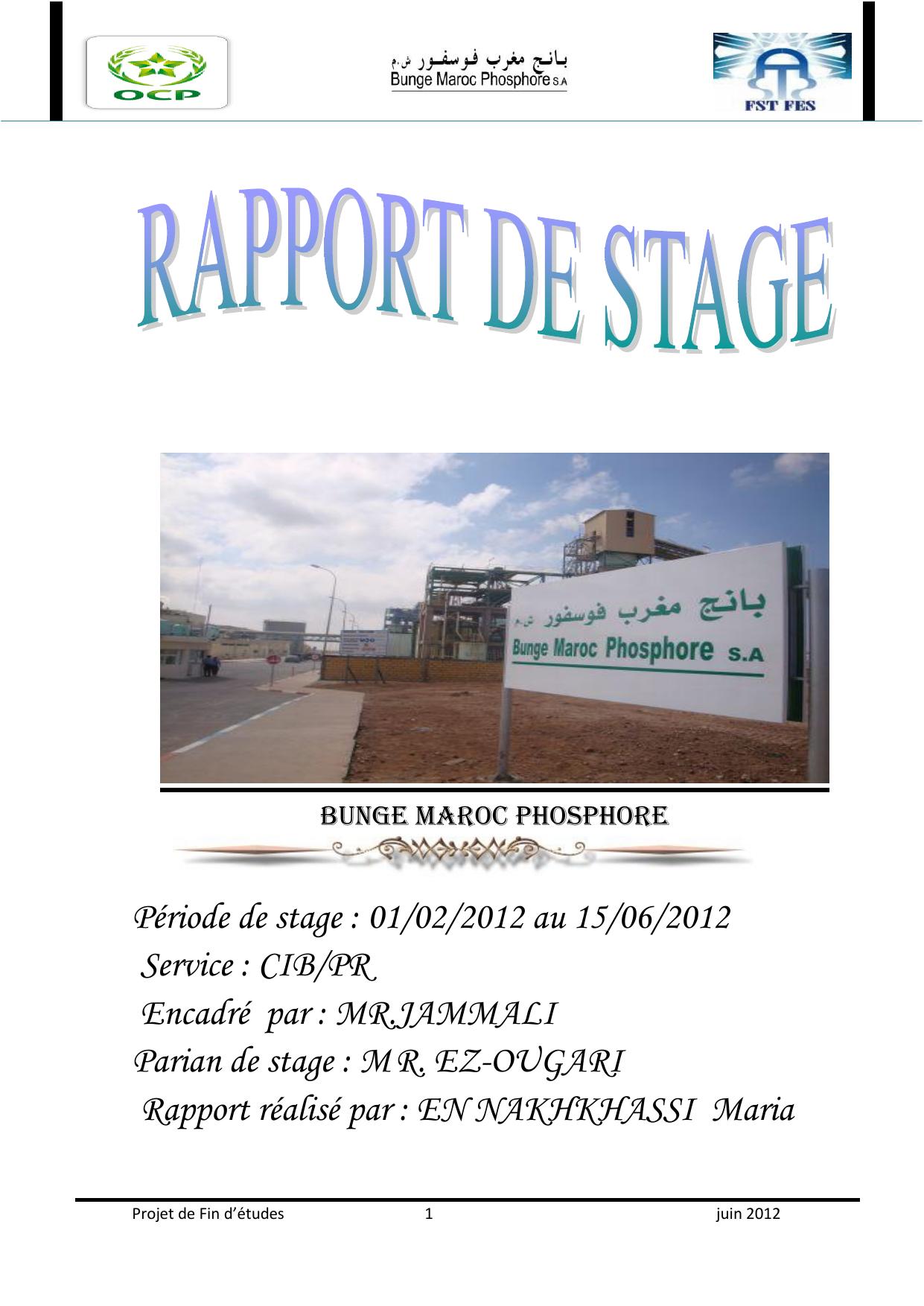 Bunge Maroc Phosphore