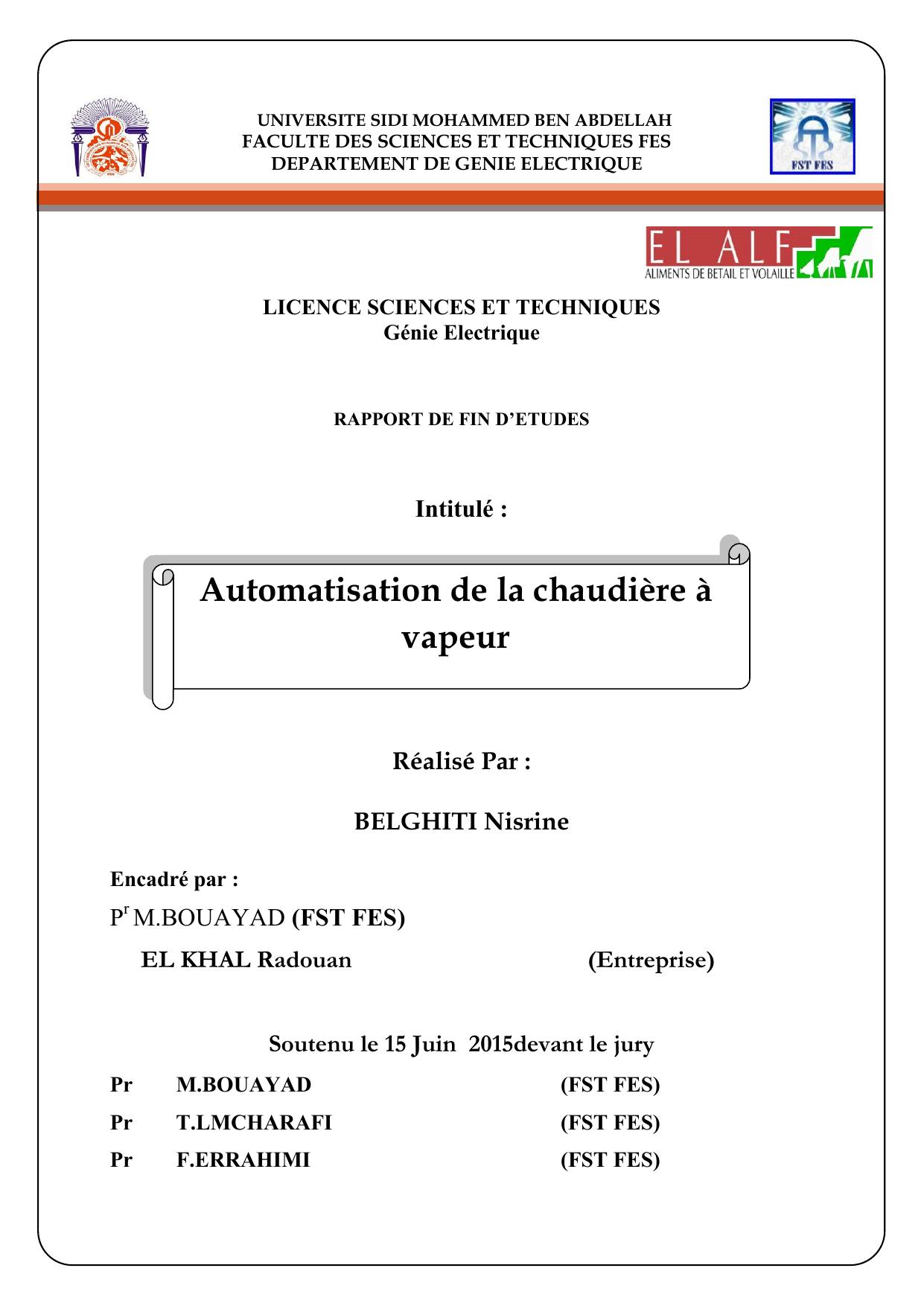 Automatisation de la chaudière à vapeur