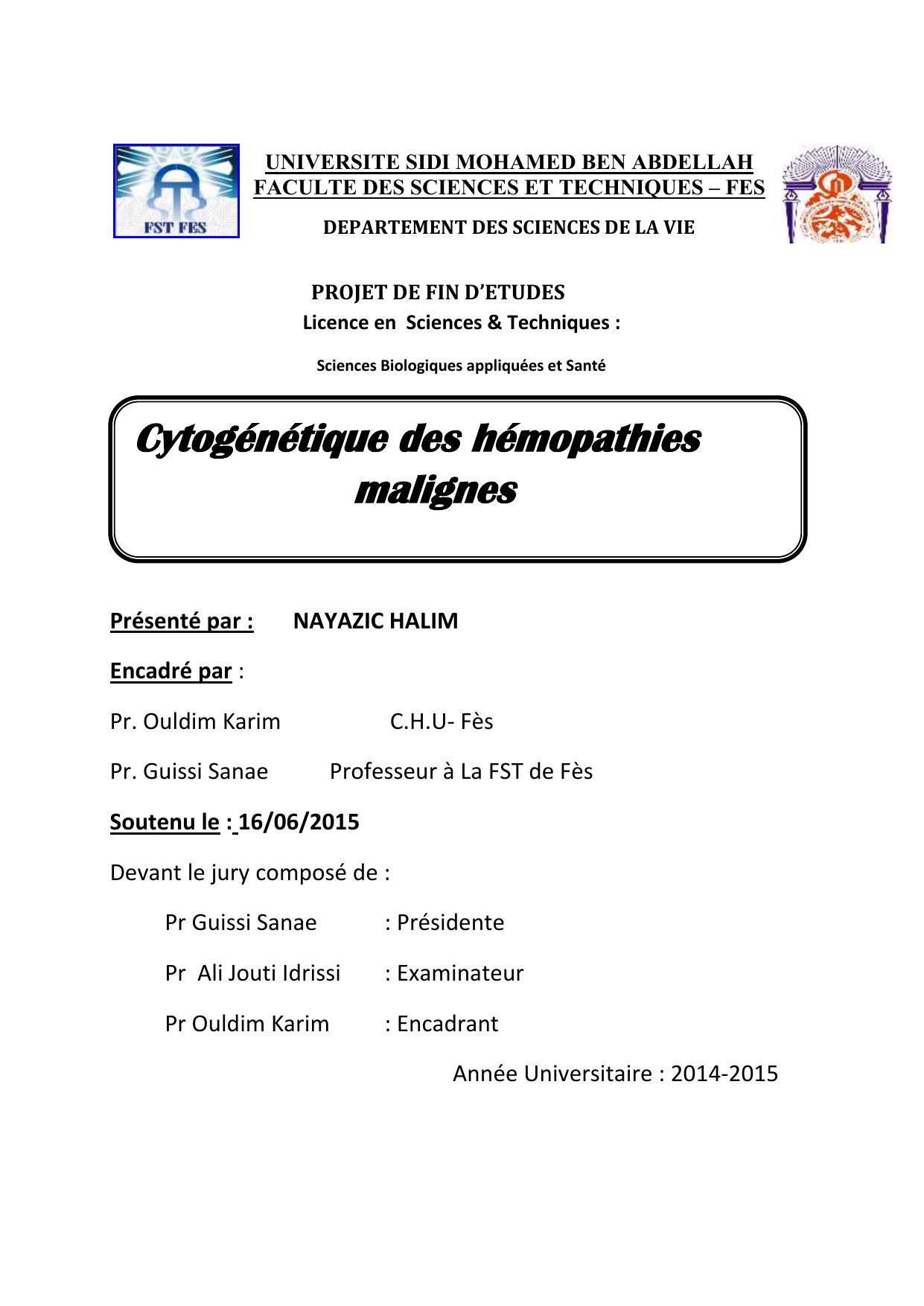 Cytogénétique des hémopathies malignes