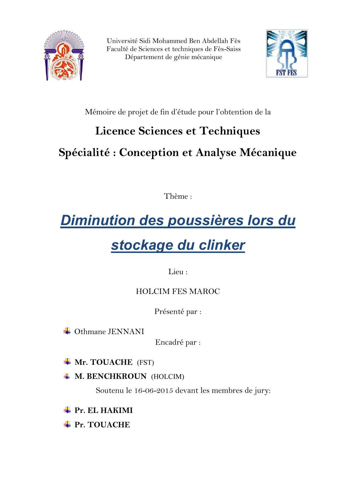 Diminution des poussières lors du stockage du clinker