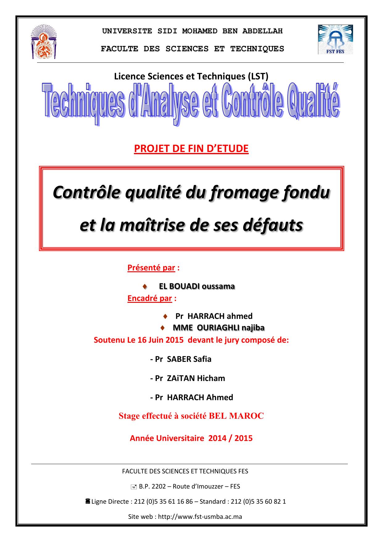 Contrôle qualité du fromage fondu et la maîtrise de ses défauts