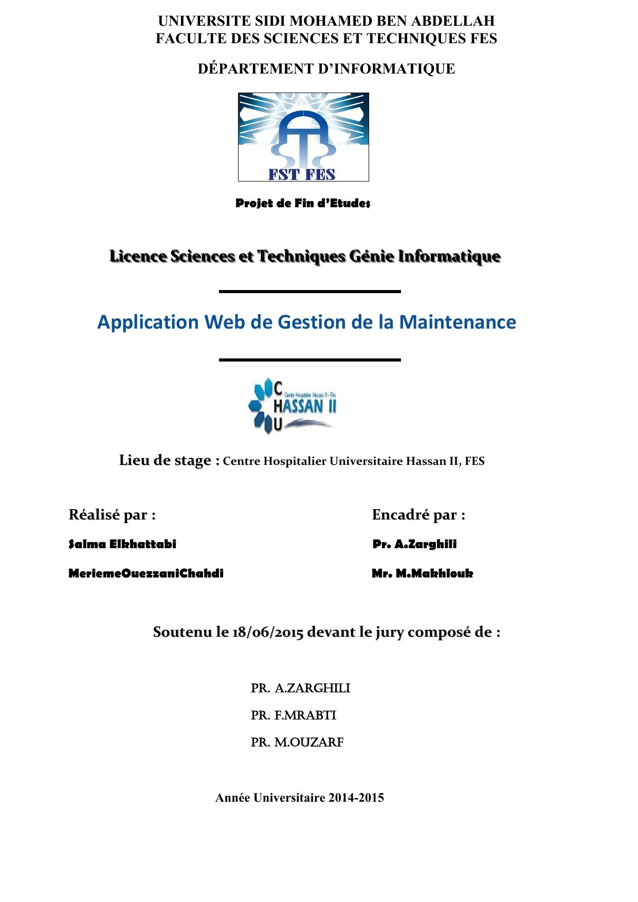 Application Web de Gestion de la Maintenance