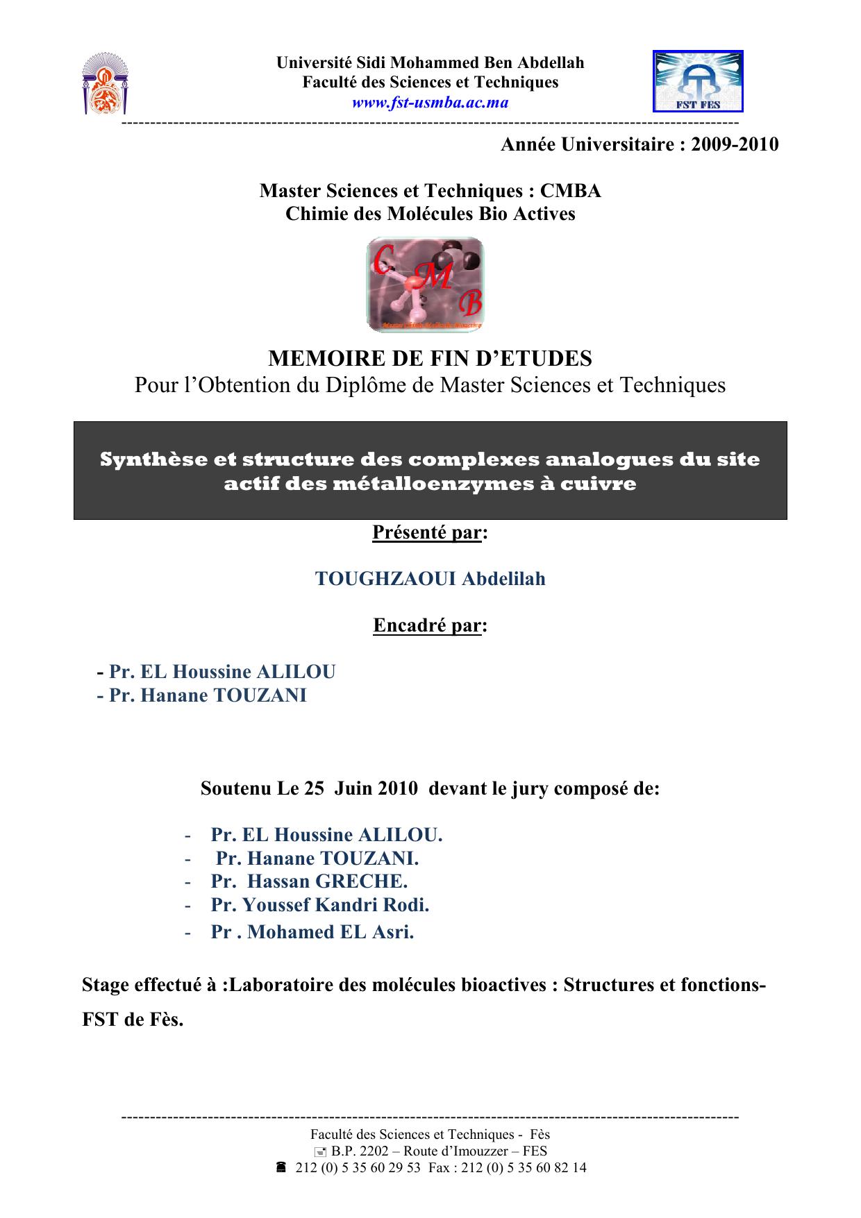 Synthèse et structure des complexes analogues du site actif des métalloenzymes à cuivre