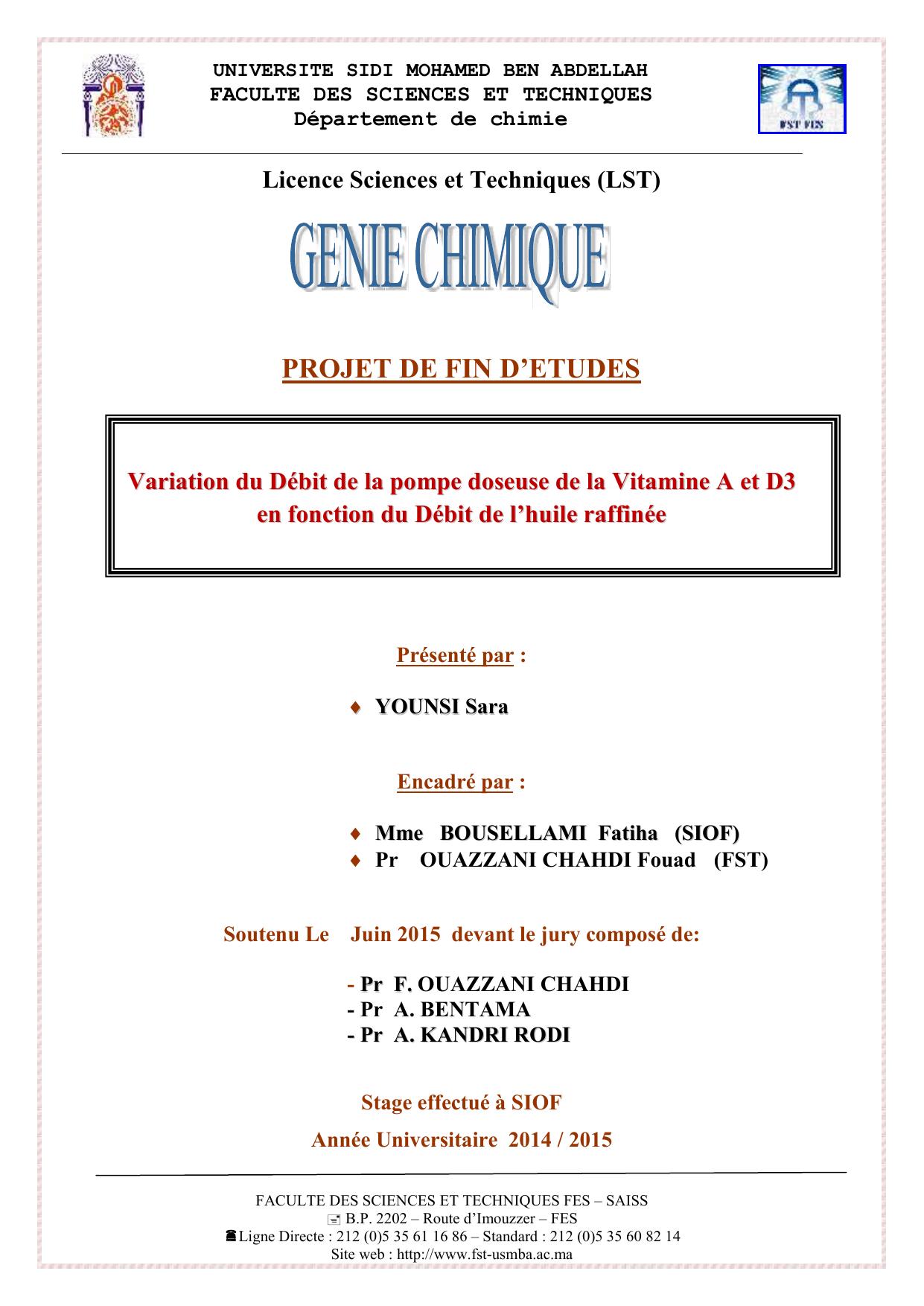 Variation du Débit de la pompe doseuse de la Vitamine A et D3 en fonction du Débit de l’huile raffinée