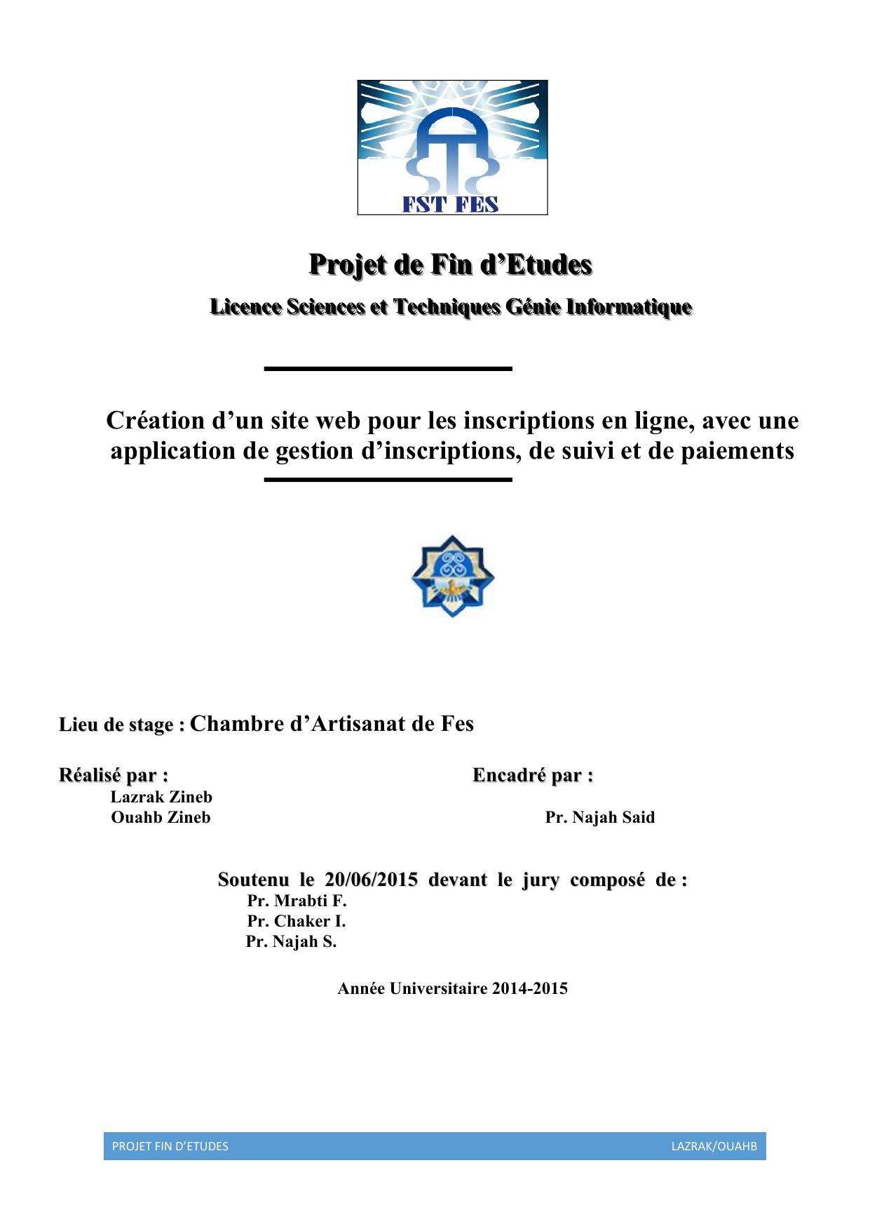 Création d’un site web pour les inscriptions en ligne, avec une application de gestion d’inscriptions, de suivi et de paiements