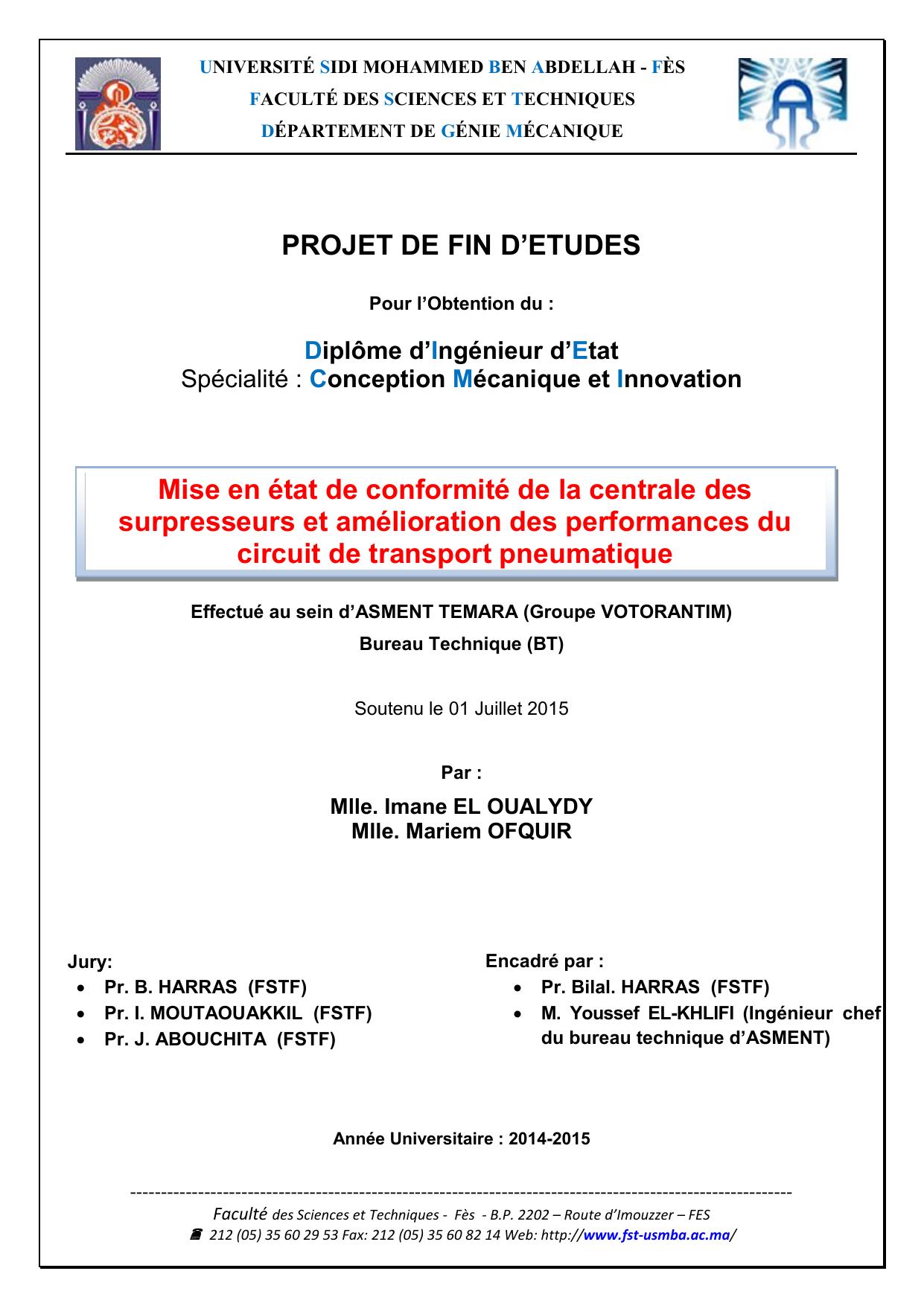 Mise en état de conformité de la centrale des surpresseurs et amélioration des performances du circuit de transport pneumatique