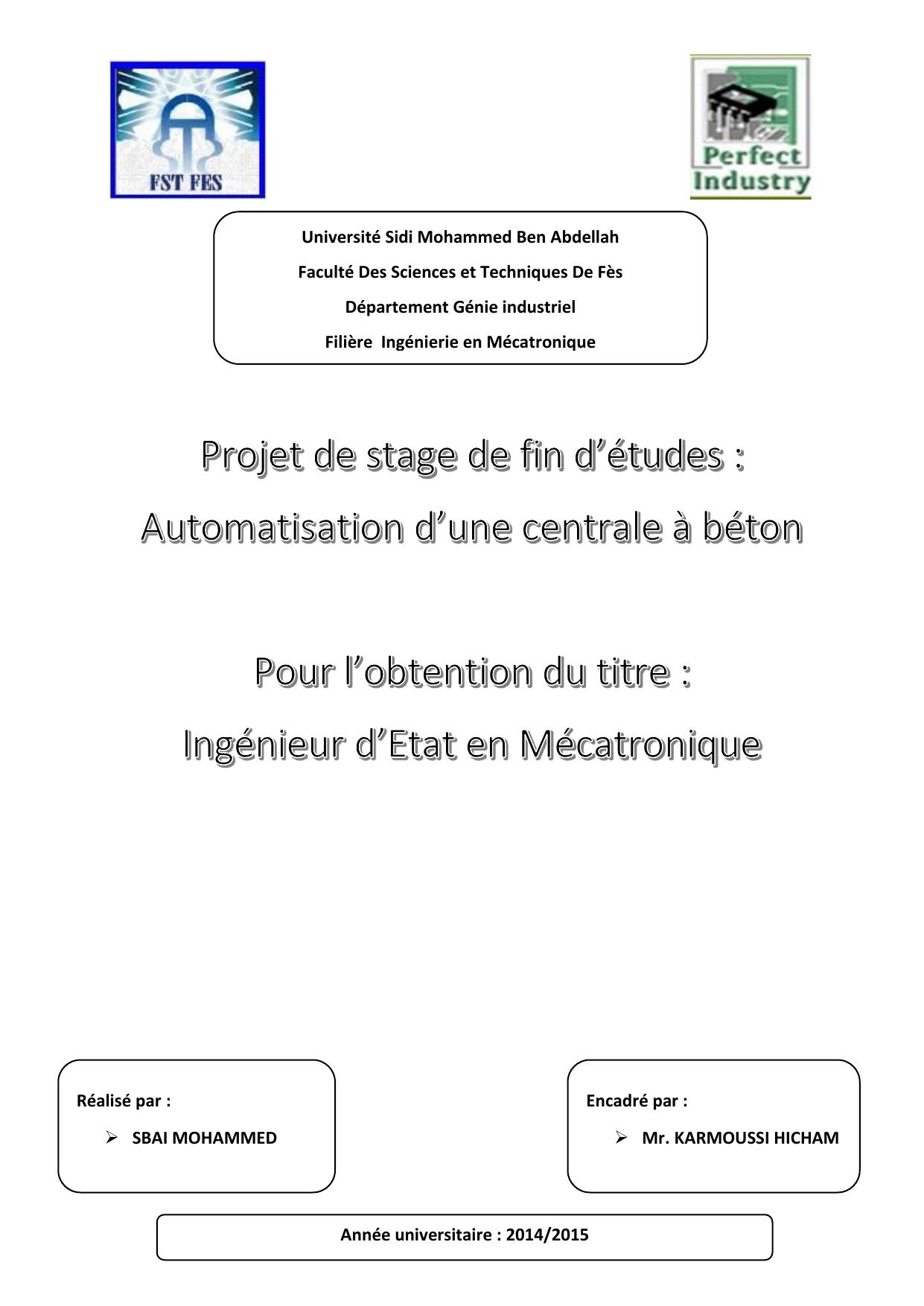 Automatisation d'une centrale à béton