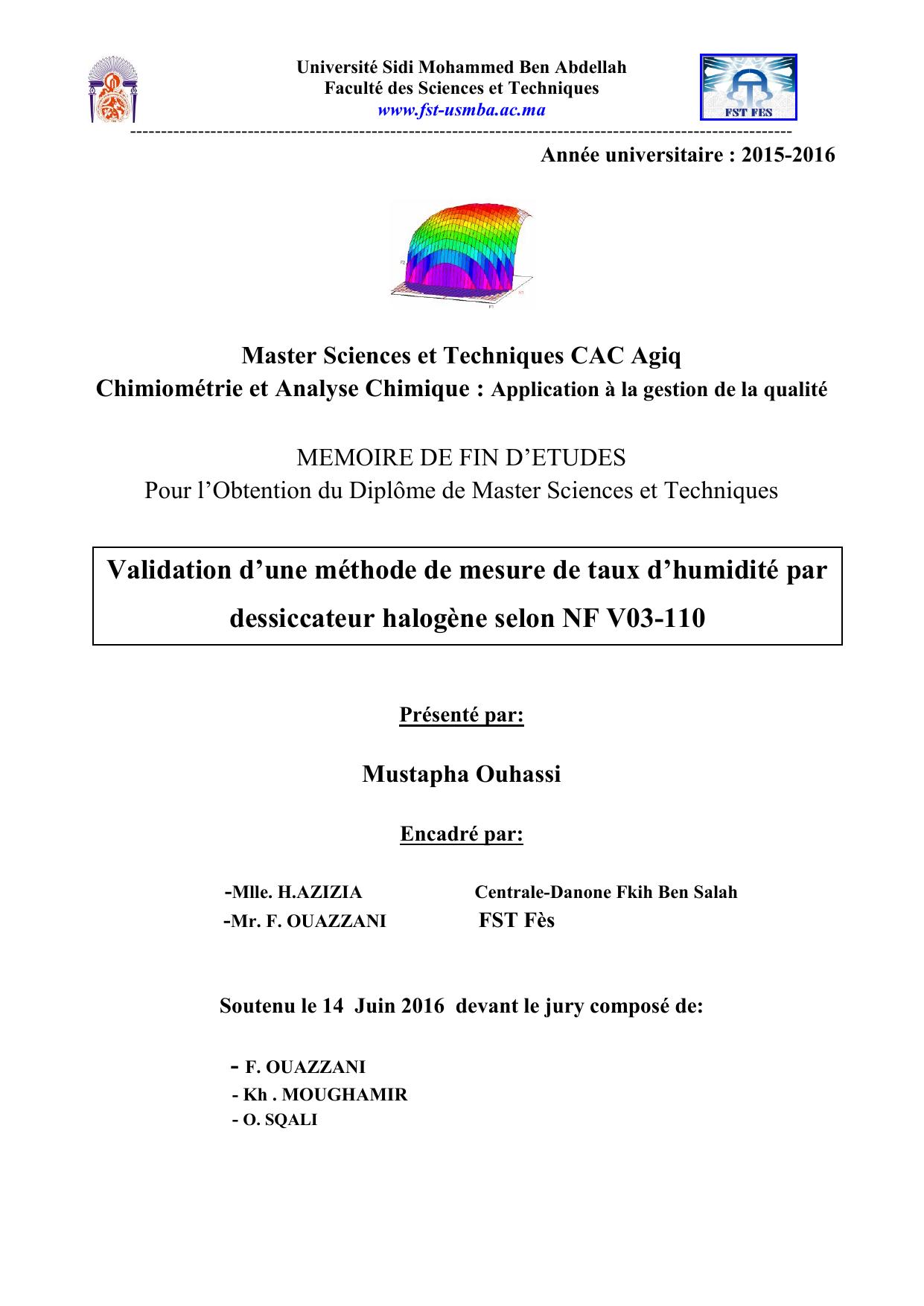 Validation d’une méthode de mesure de taux d’humidité par dessiccateur halogène selon NF V03-110