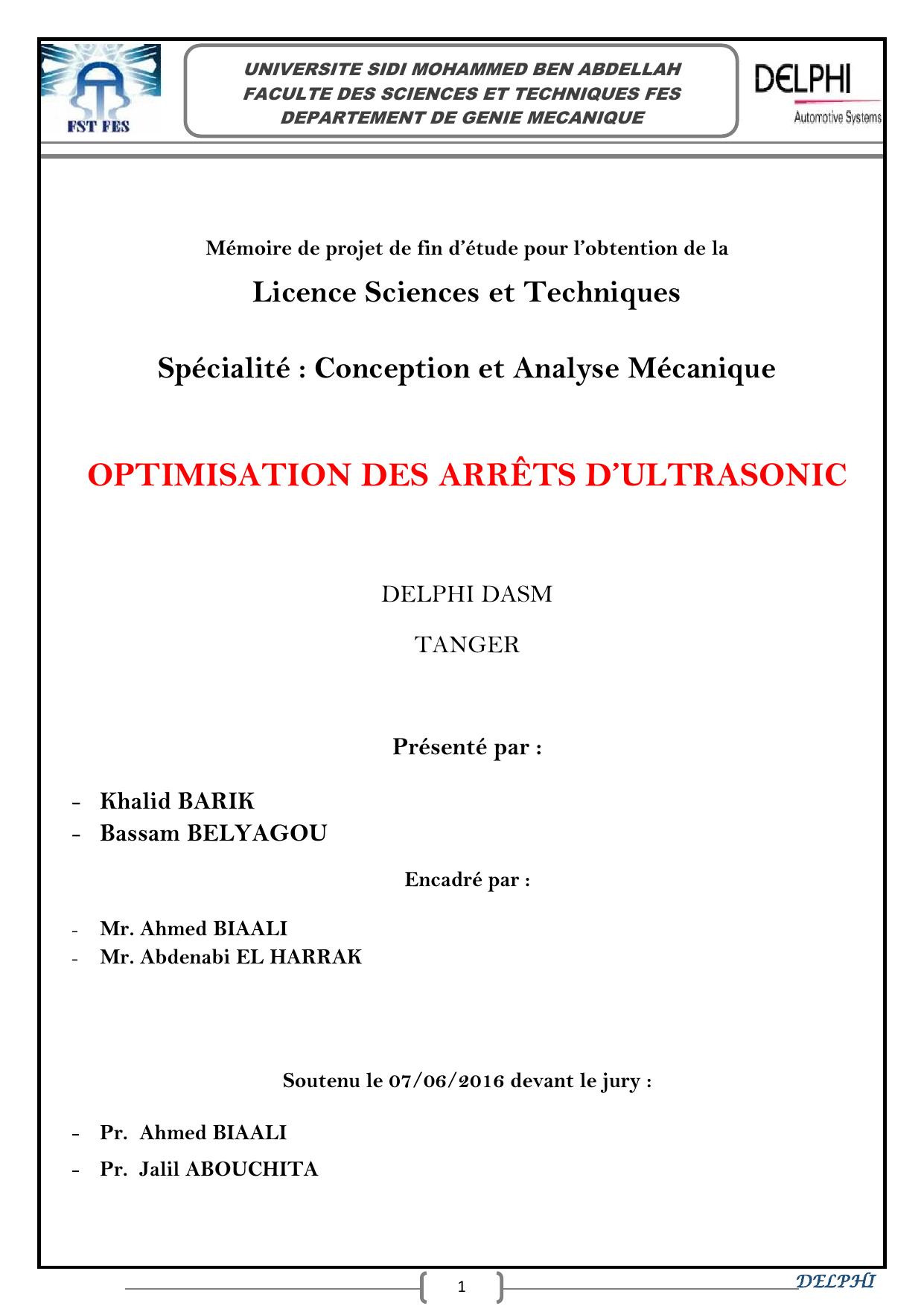 Optimisation des arrêts d'ultrasonic