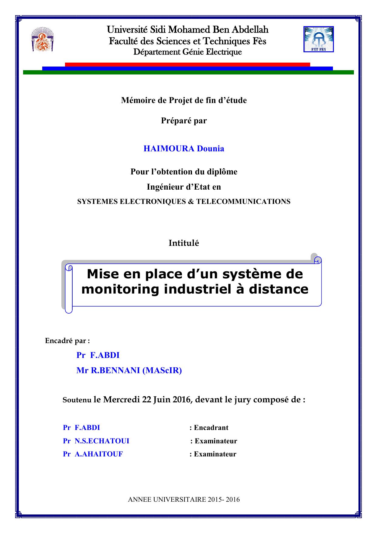 Mise en place d’un système de monitoring industriel à distance