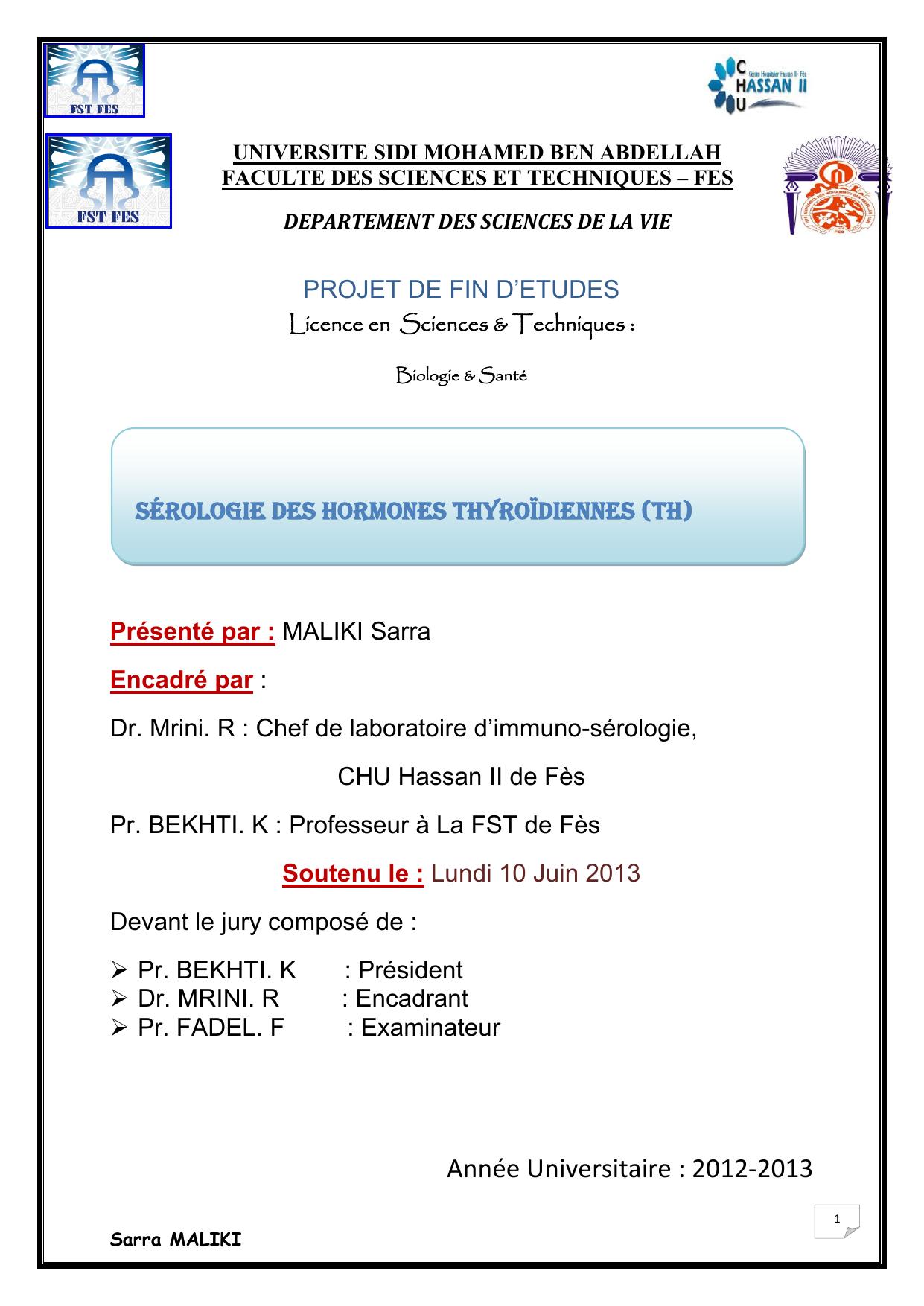 Sérologie des hormones thyroidiennes (TH)