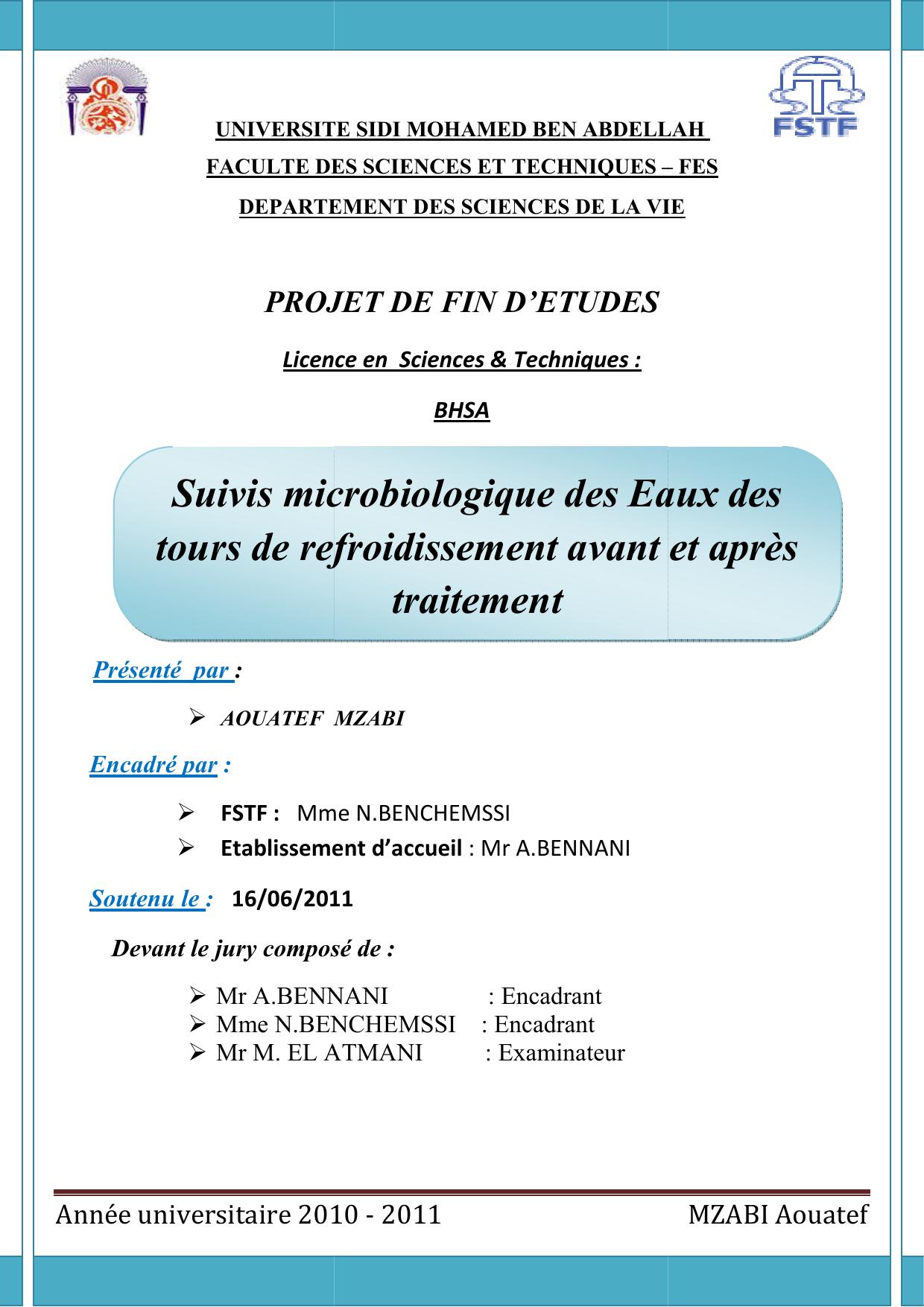 Suivis microbiologique des Eaux des tours de refroidissement avant et après traitement