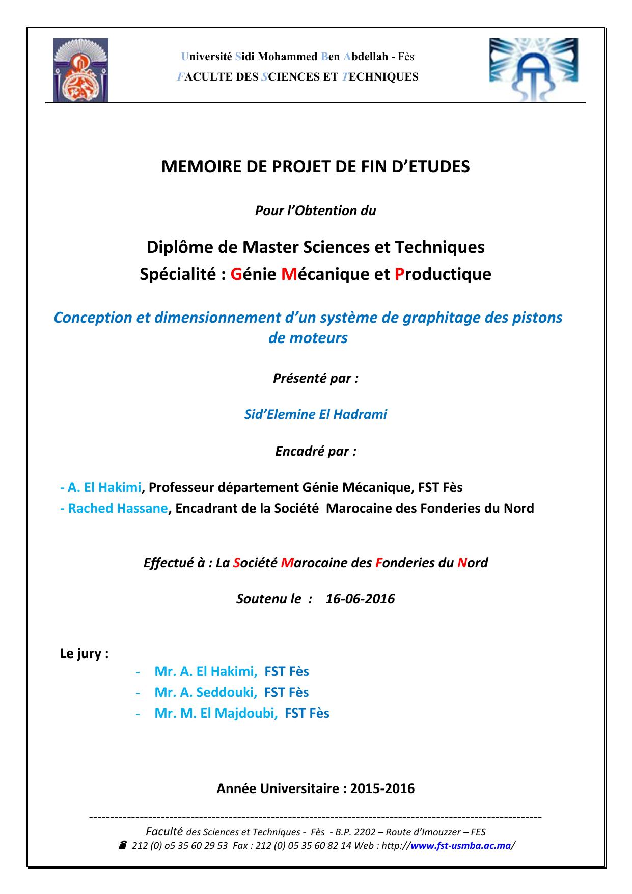 Conception et dimensionnement d’un système de graphitage des pistons de moteurs