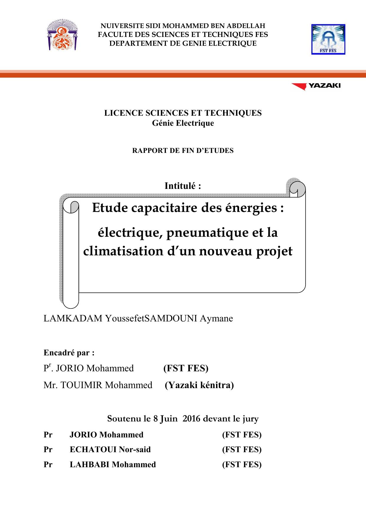 Etude capacitaire des énergies : électrique, pneumatique et la climatisation d’un nouveau projet