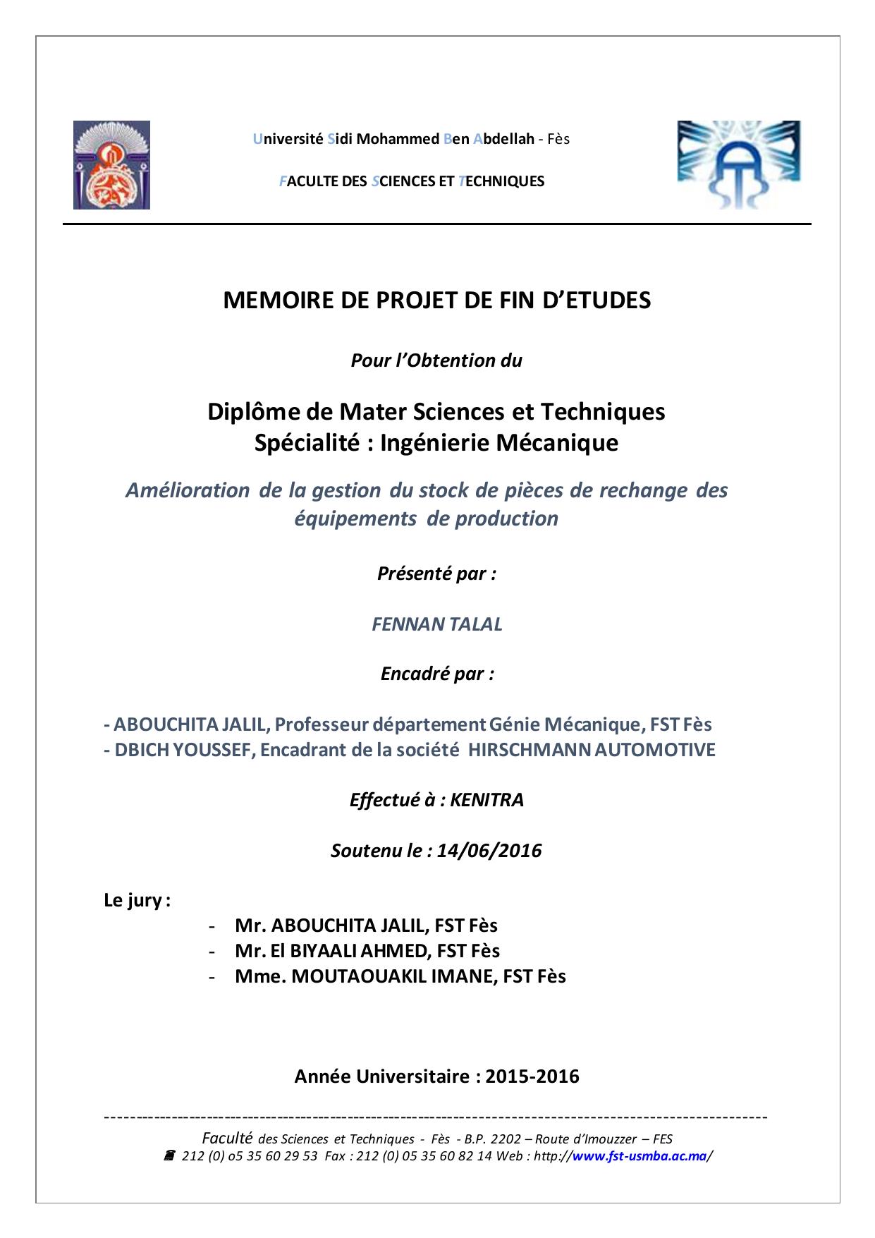 Amélioration de la gestion du stock de pièces de rechange des équipements de production