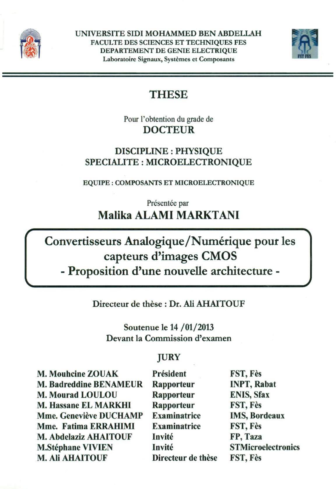 Convertisseurs anallogique/ Numérique pour les capteurs d'images CMOS, Proposition d'une nouvelle architecture