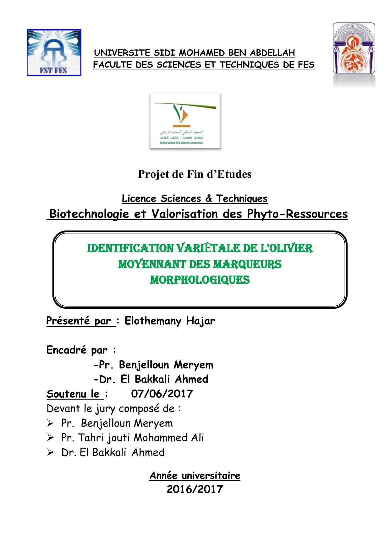 Identification variétale de l'olivier moyennant des marqueurs morphologiques