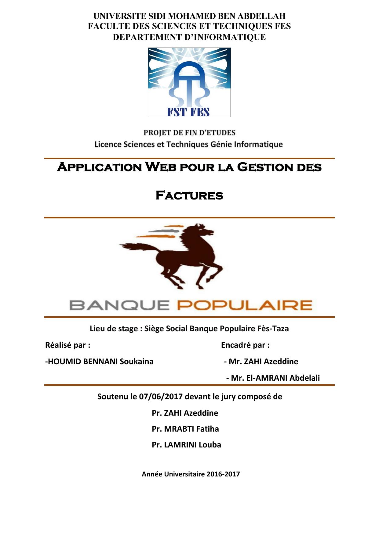 Application WEB pour la gestion des factures