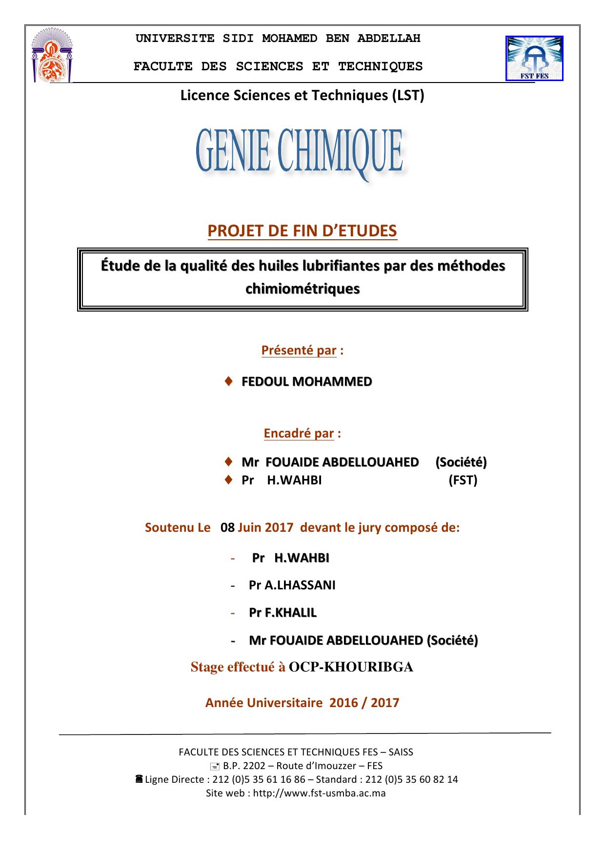 Étude de la qualité des huiles lubrifiantes par des méthodes chimiométriques