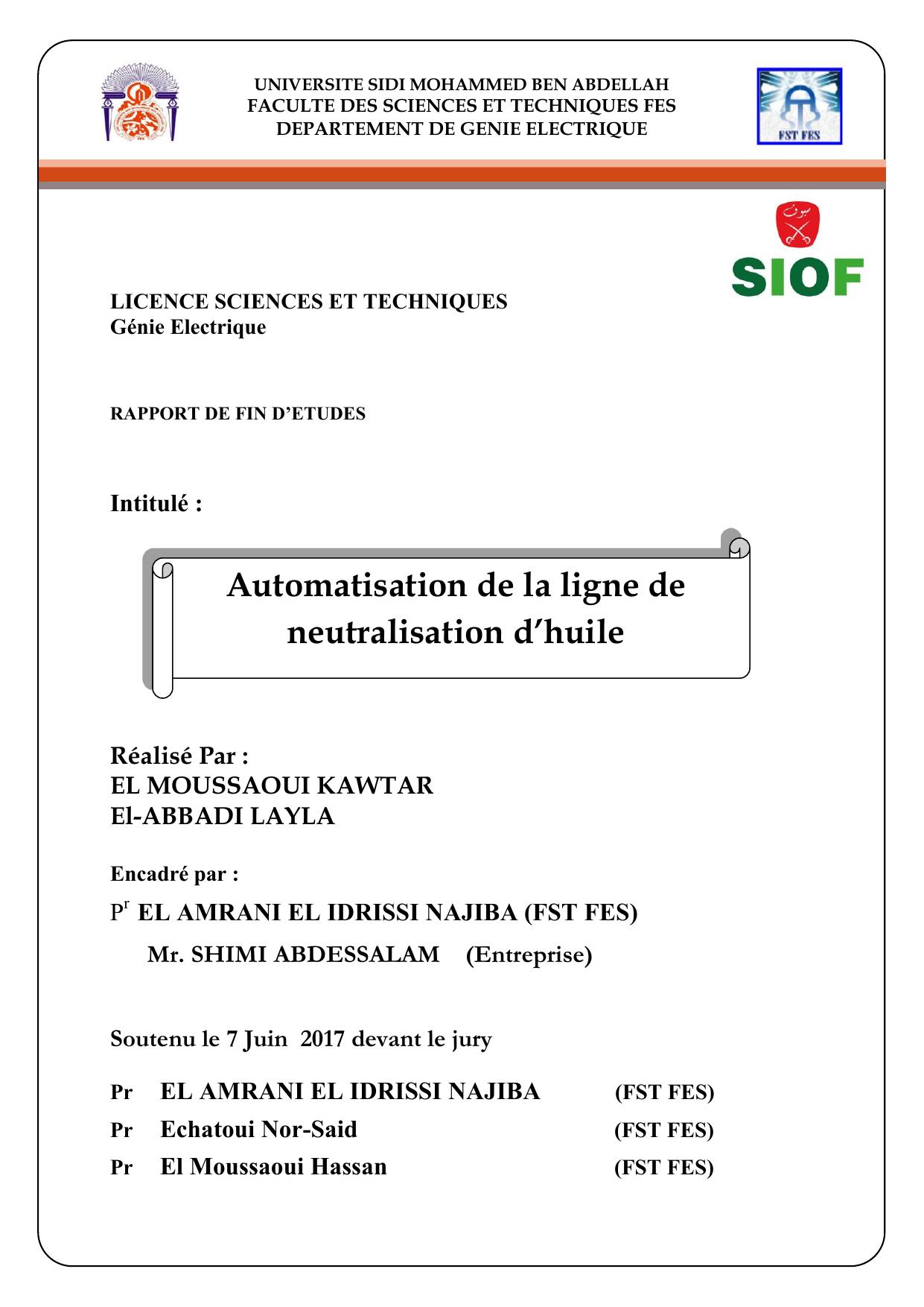 Automatisation de la ligne de neutralisation d’huile