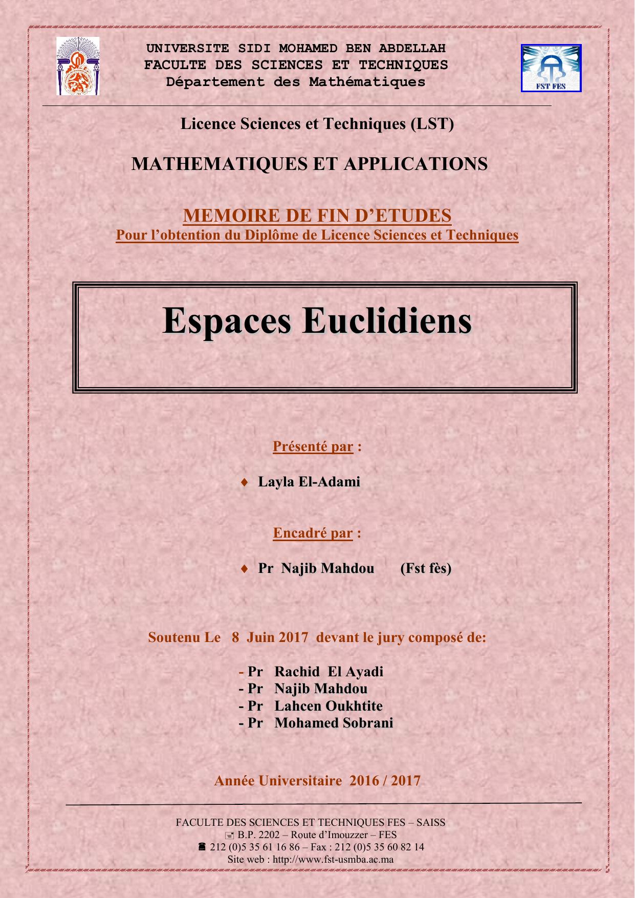 Espaces Euclliidiiens