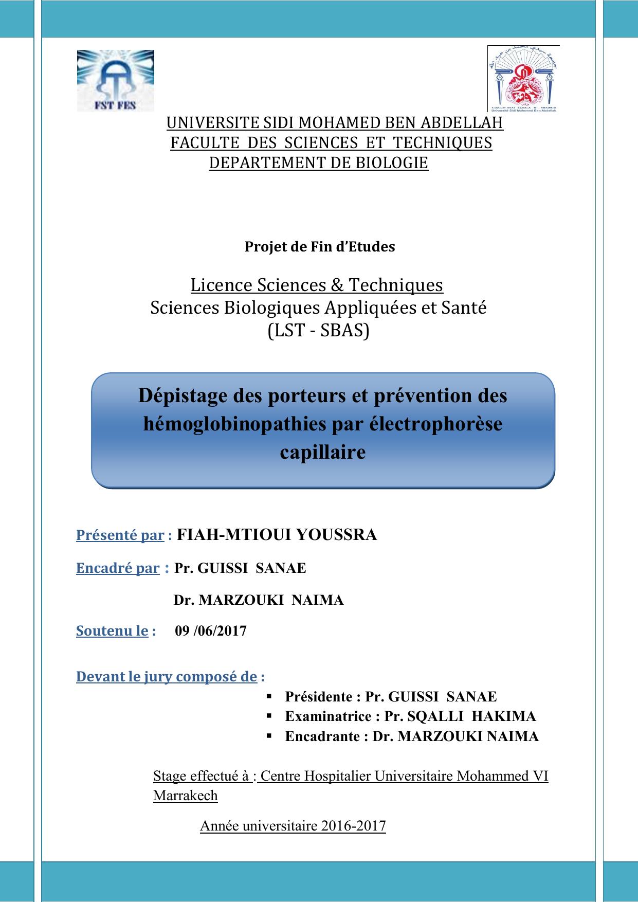 Dépistage des porteurs et prévention des hémoglobinopathies par électrophorèse capillaire