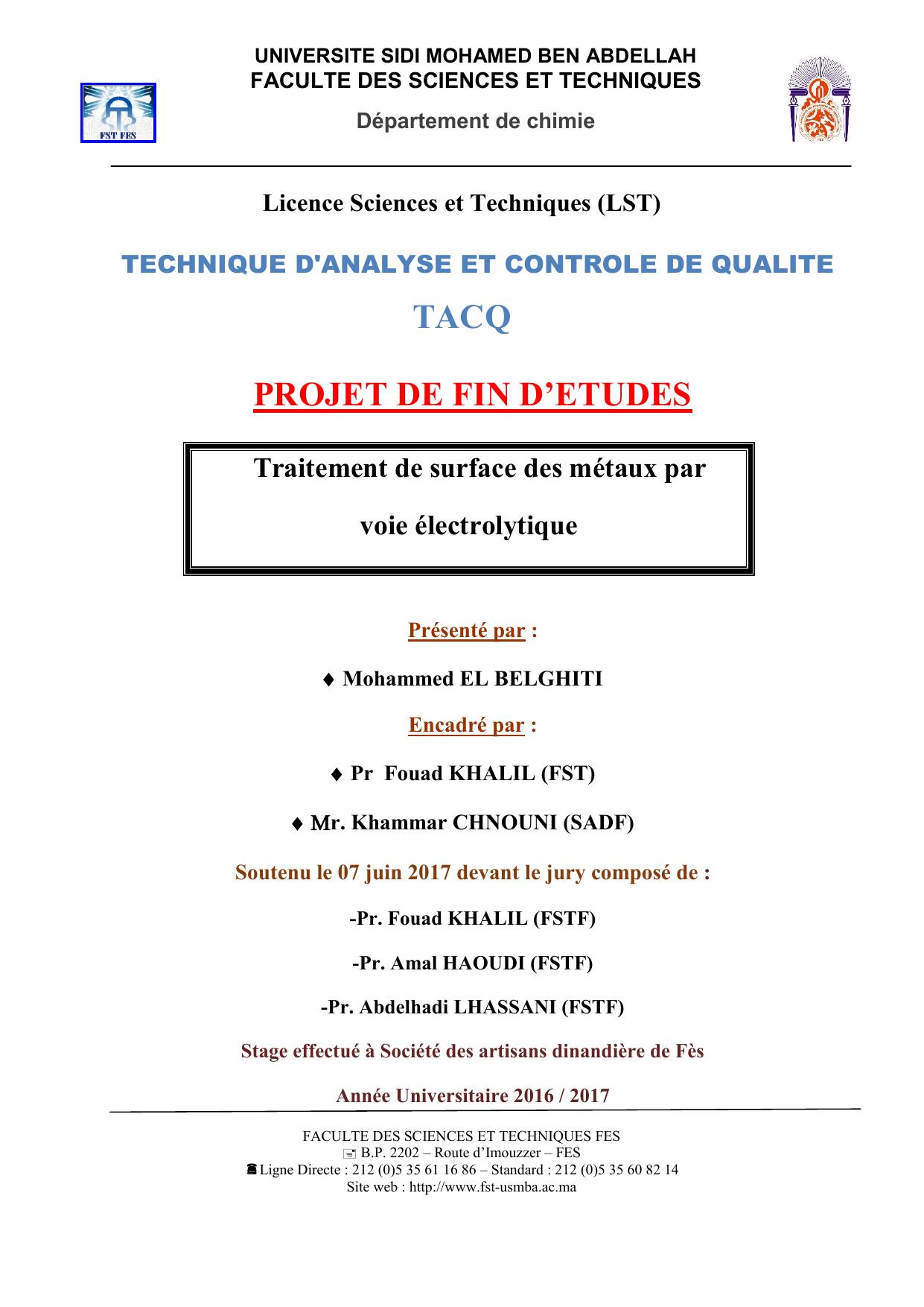 Traitement de surface des métaux par voie électrolytique