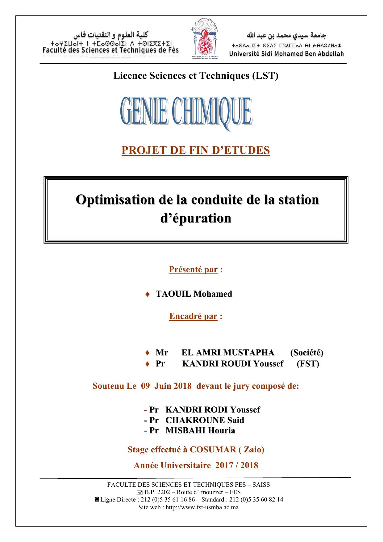 Optimisation de la conduite de la station d'épuration