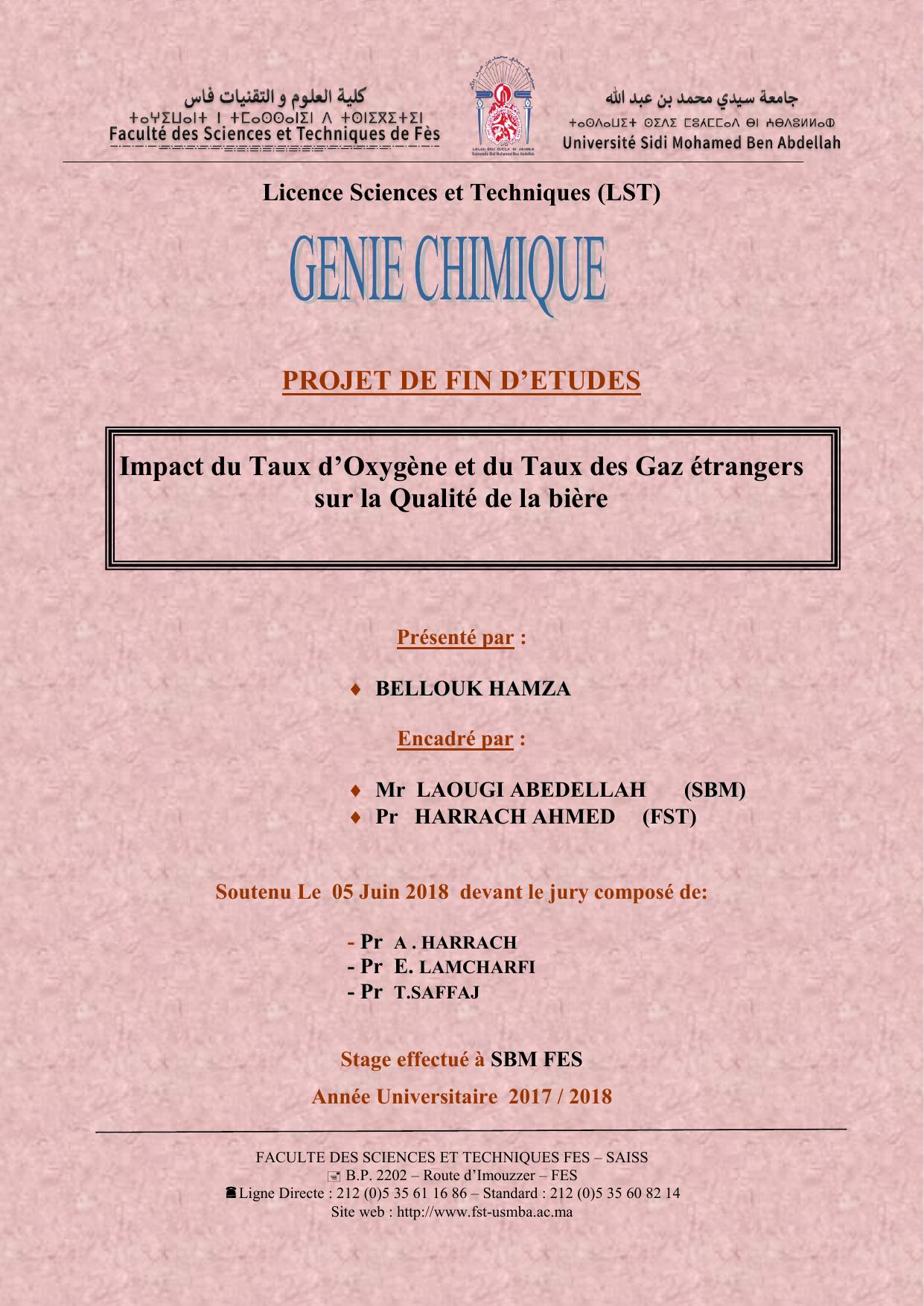 Impact du Taux d’Oxygène et du Taux des Gaz étrangers sur la Qualité de la bière