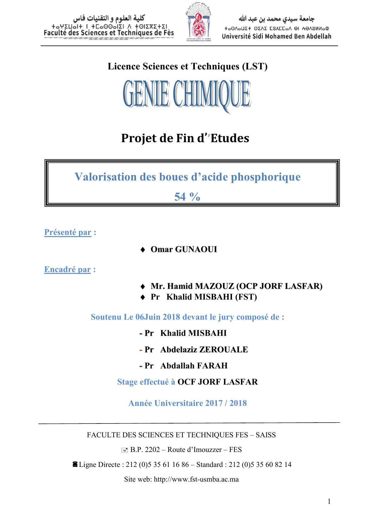 Valorisation des boues d’acide phosphorique 54 %