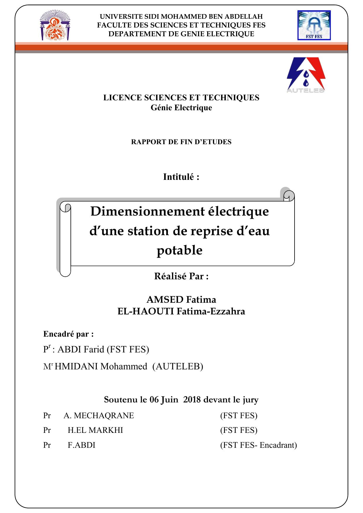 Dimensionnement électrique d’une station de reprise d’eau potable