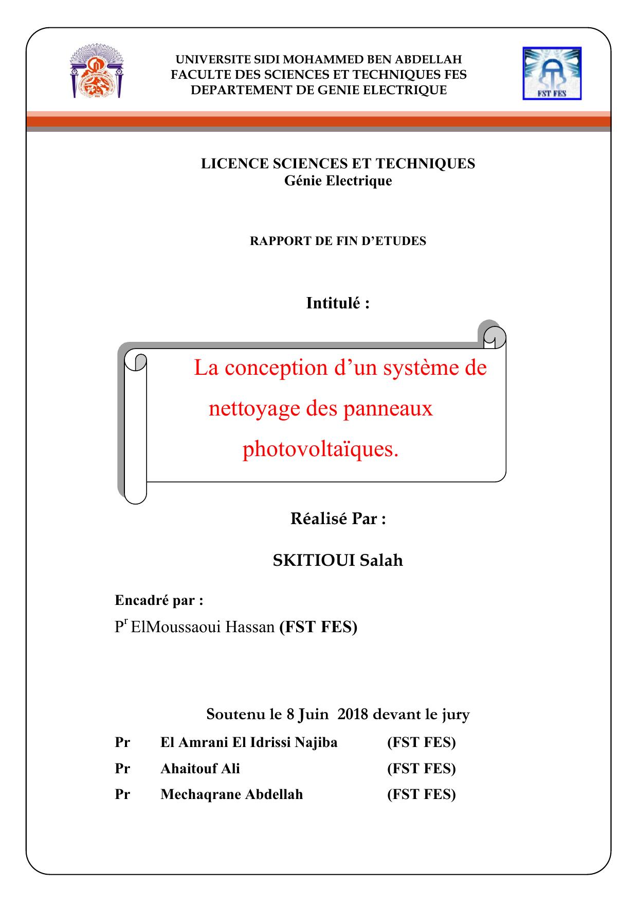 La conception d’un système de nettoyage des panneaux photovoltaïques