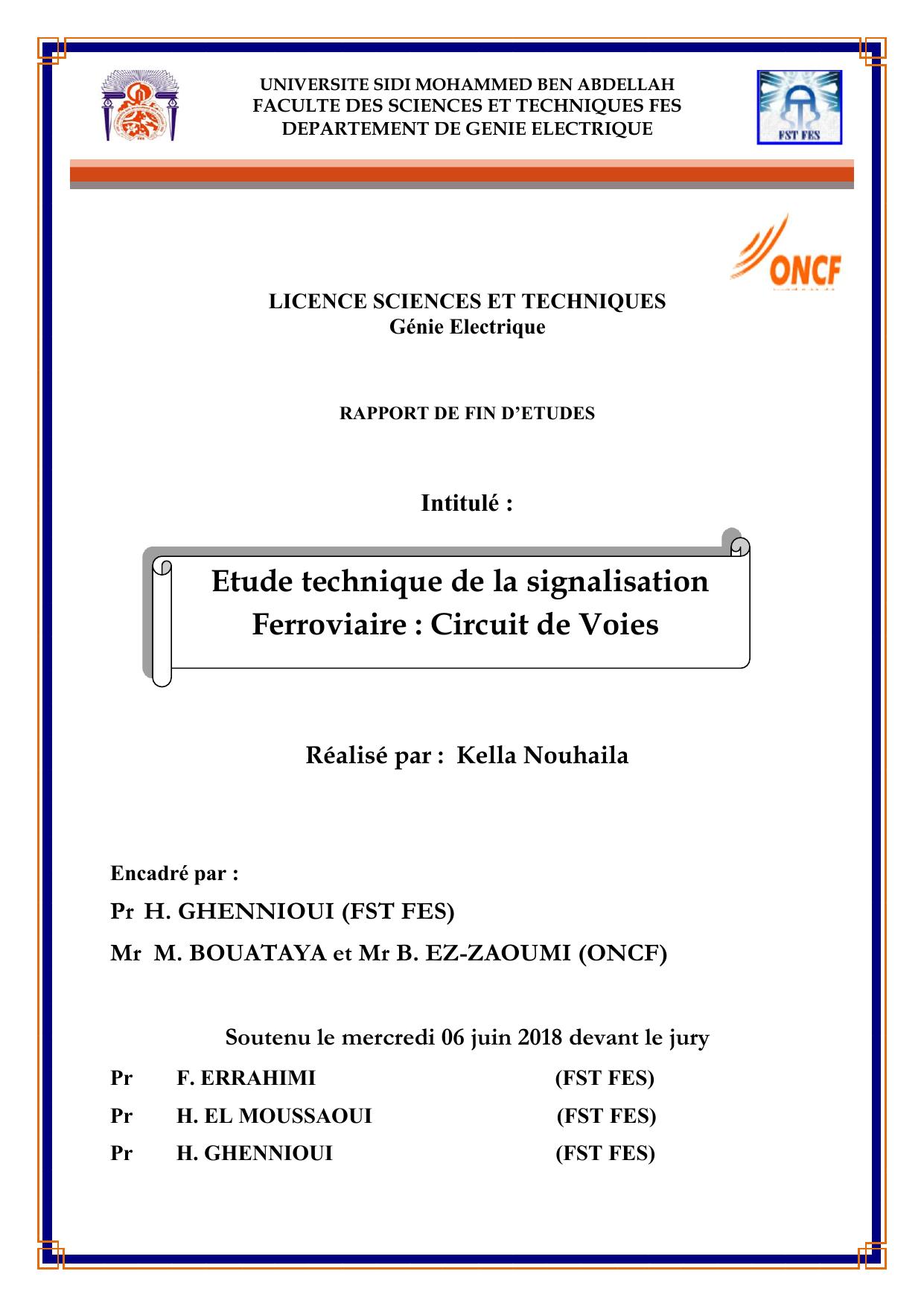 Etude technique de la signalisation Ferroviaire : Circuit de Voies