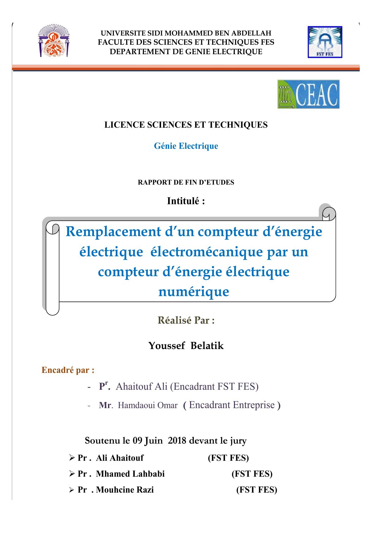 Remplacement d’un compteur d’énergie électrique électromécanique par un compteur d’énergie électrique numérique